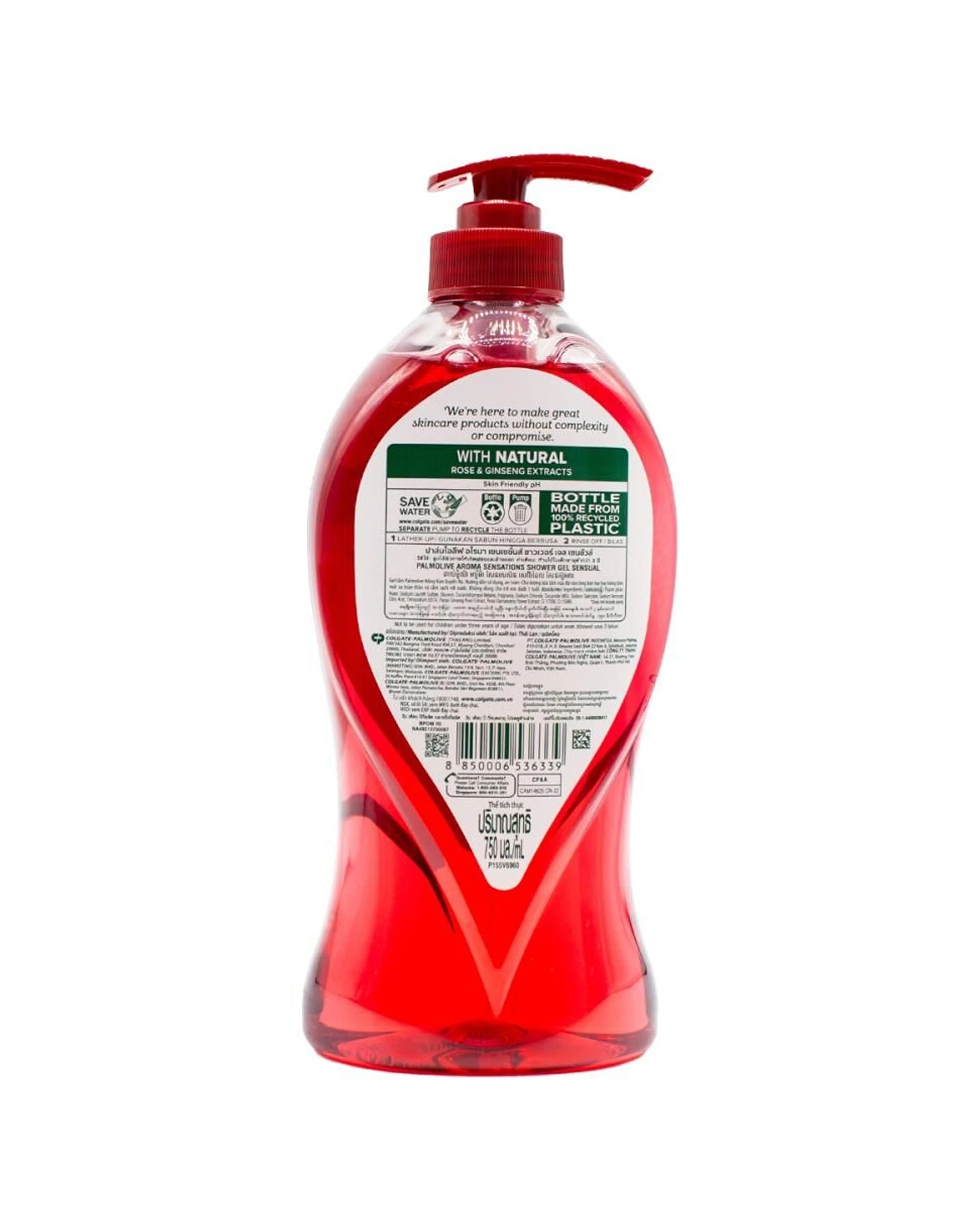 3 Palmolive Aroma Sensations 6PK Shower Gel Sensual 750ml Moroccan Rose Gings - Red, 3 of 3