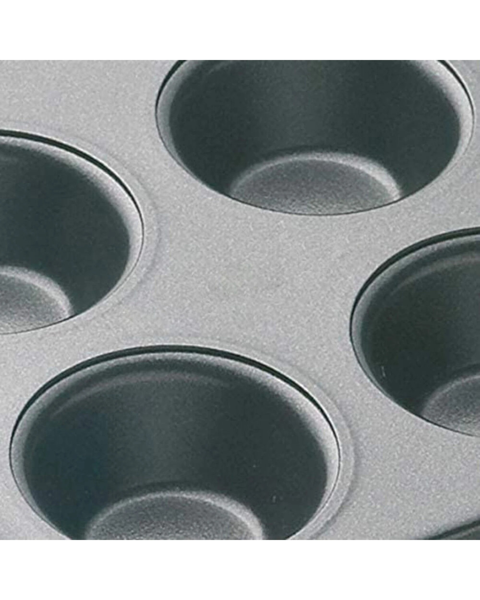 6 Mastercraft 2x 26x20cm Heavy Base 12-Cup Non-Stick Mini Muffin Pan - Black, 6 of 8