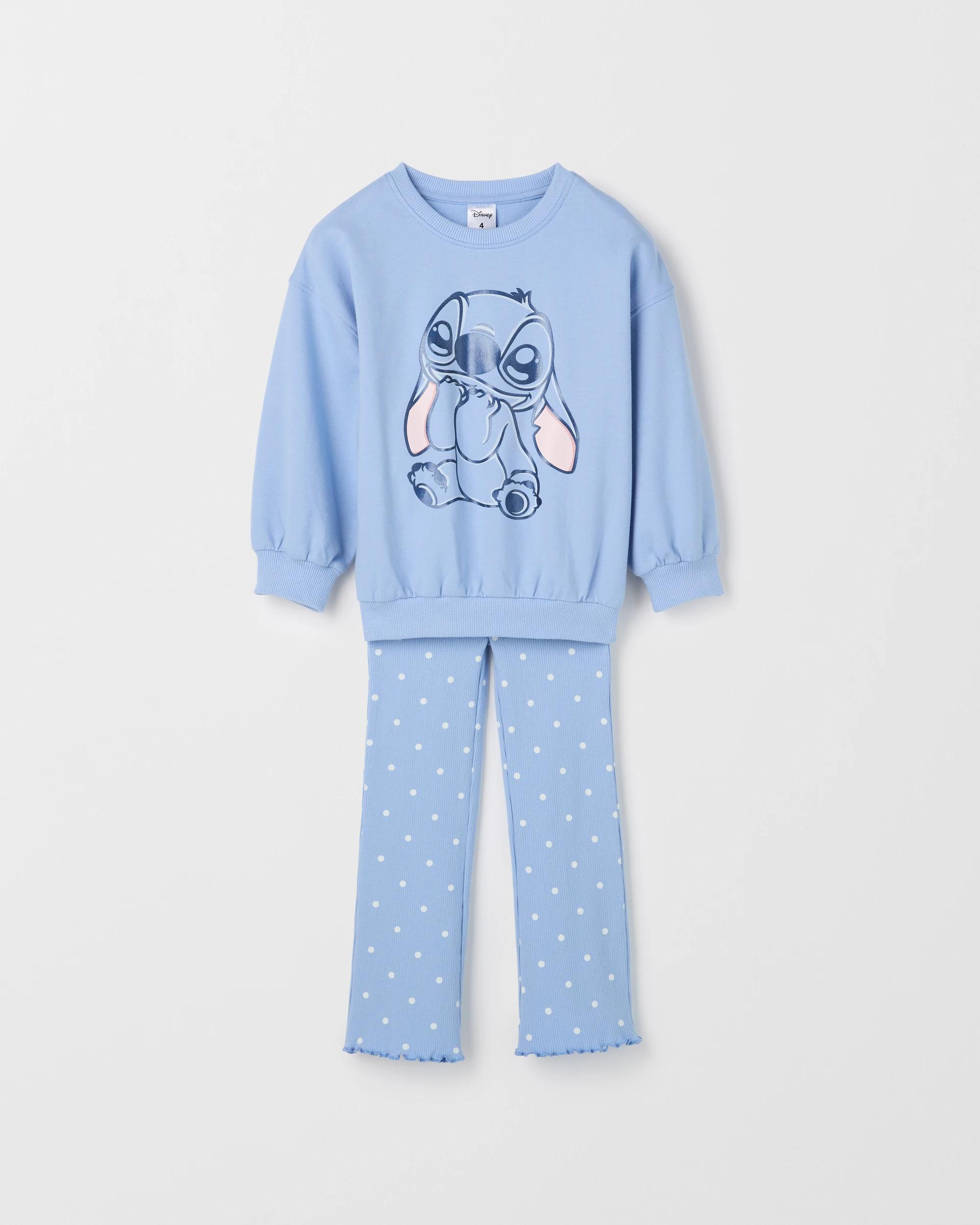 5 Disney Lilo & Stitch Australian Cotton Fleece Top and Flare Pants Set LILO BLUE FOIL, 5 of 7