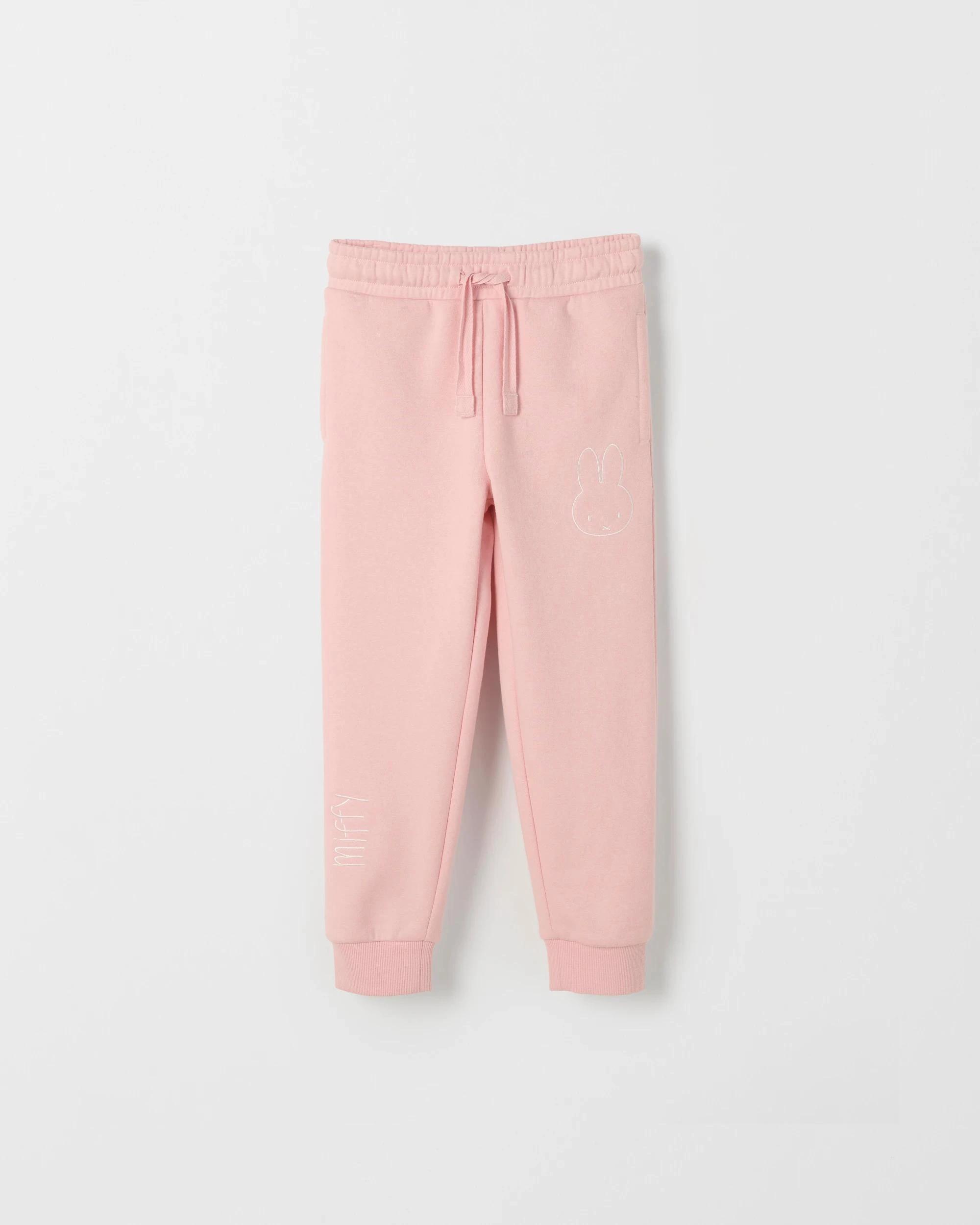 4 Miffy Fleece Embroidered Trackpants PINK, 4 of 6