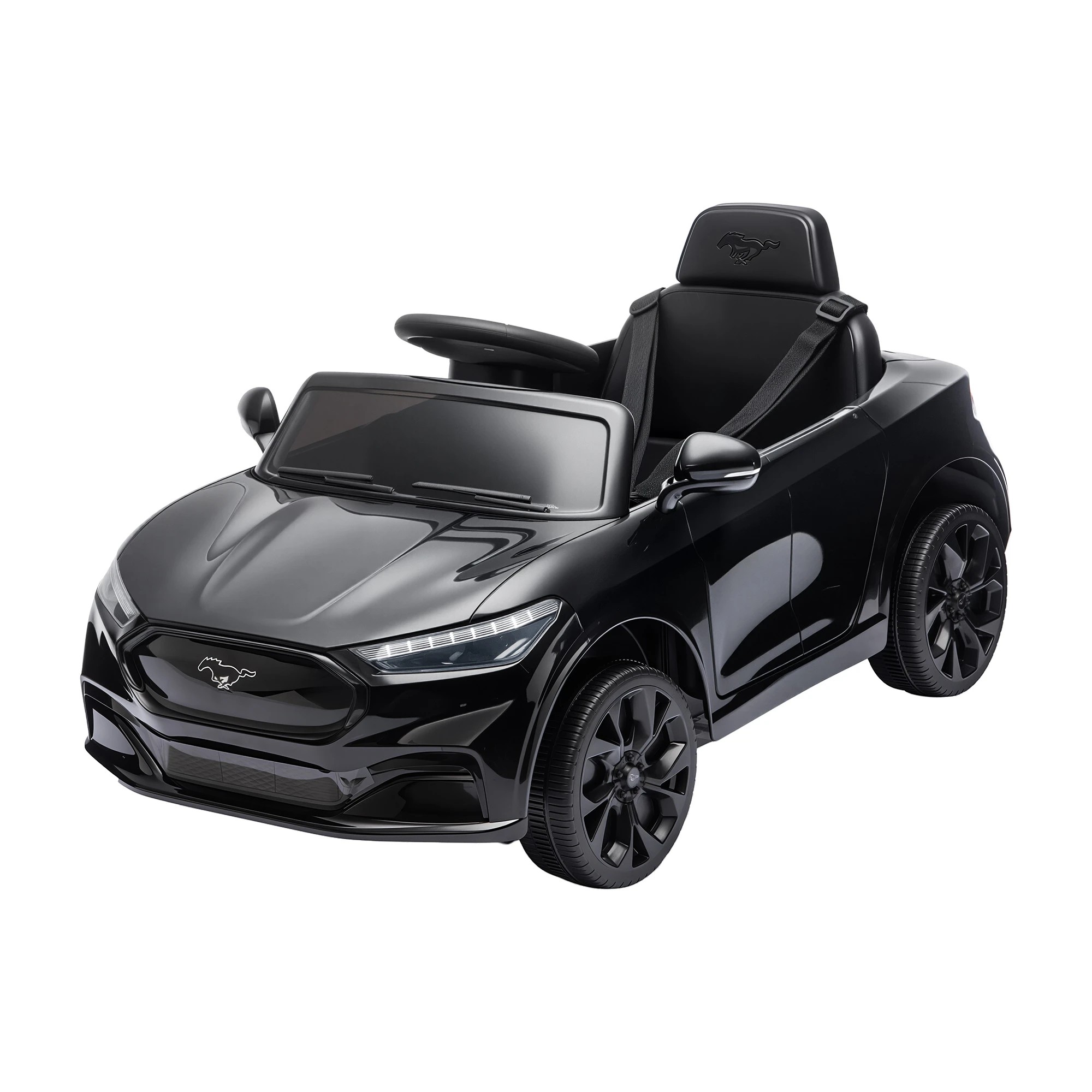 1 FORD Kids Ride On Car Licensed Ford 12V Electric Ride-On Toy with Remote Control Horn Music Headlights - Black, 1 of 9
