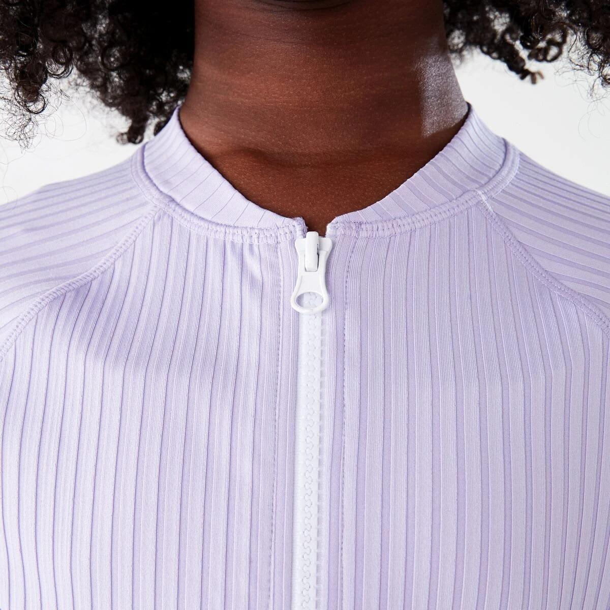 3 Long Sleeve One Piece With Contrast Bind PASTEL LILAC, 3 of 8