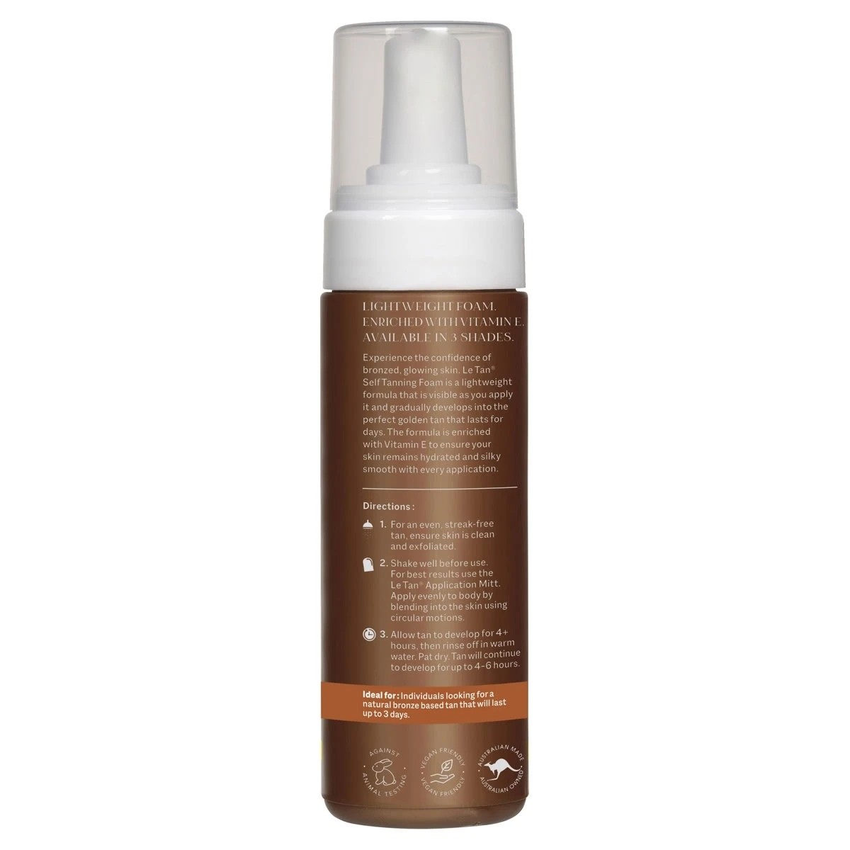 2 Le Tan Classic Tanning Foam 180ml - Medium Dark, 2 of 5