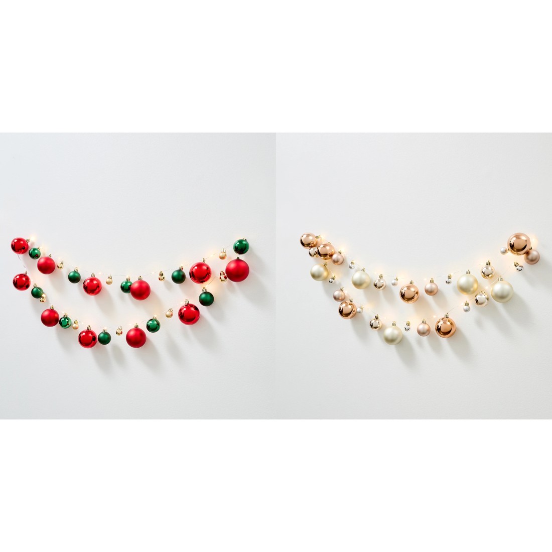 3 Battery Operated LED Light Up Bauble Garland - Assorted, 3 of 9