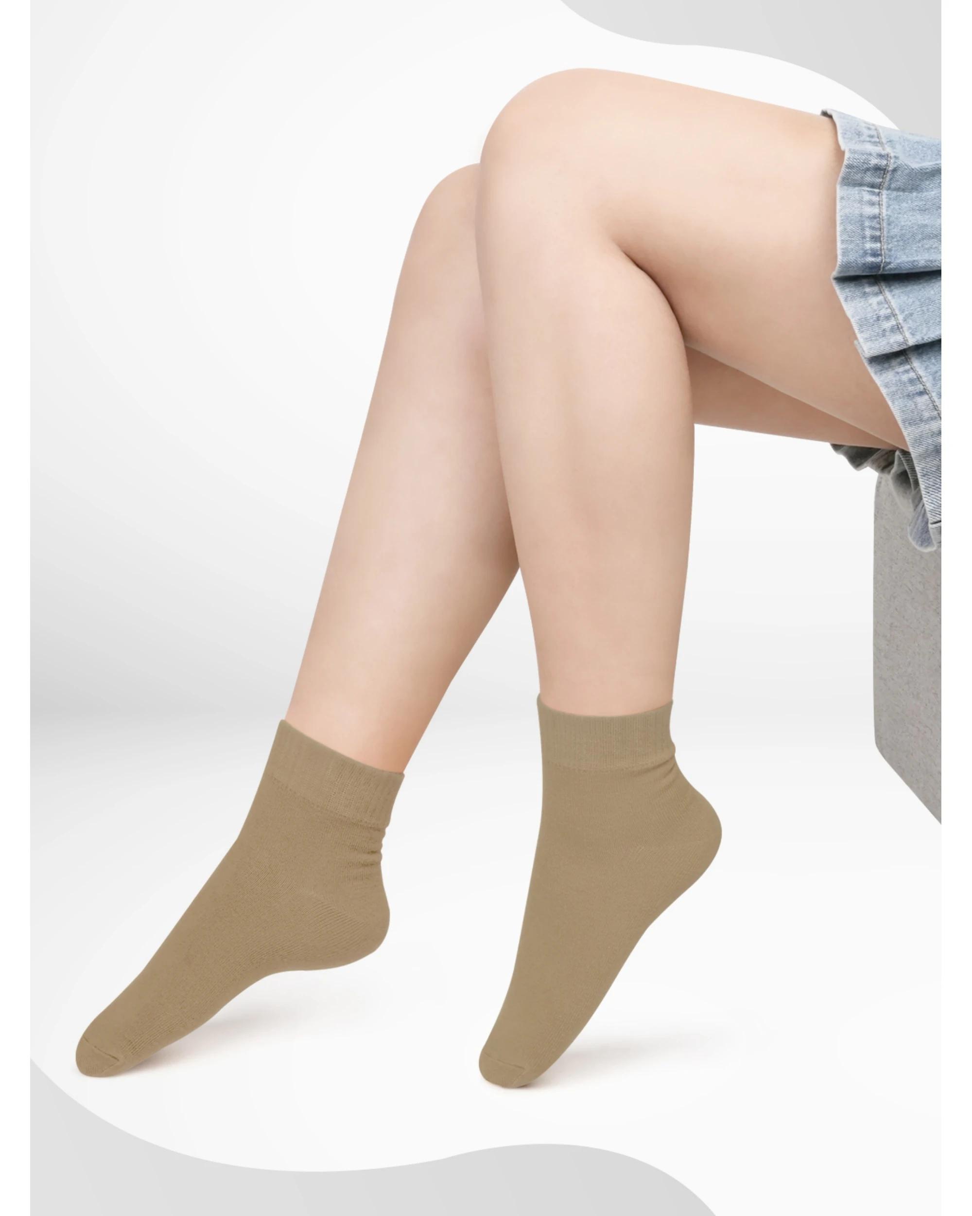 3 Advwin Medium Unisex Brown Casual Comfy Ankle Socks BROWN, 3 of 4