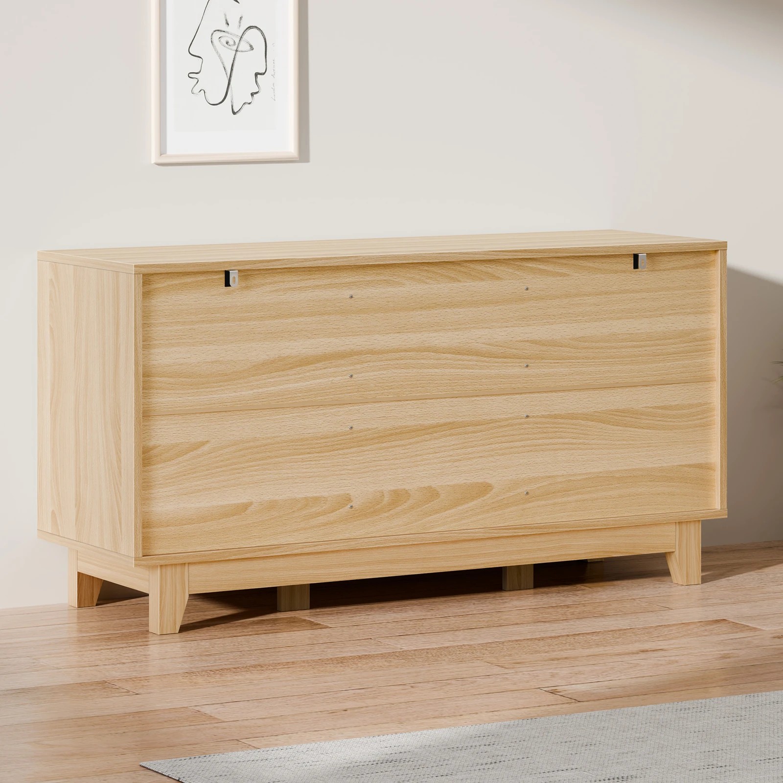 7 Alfordson 9 Chest of Drawers Minimalist Storage Cabinet Dresser - Oak, 7 of 10