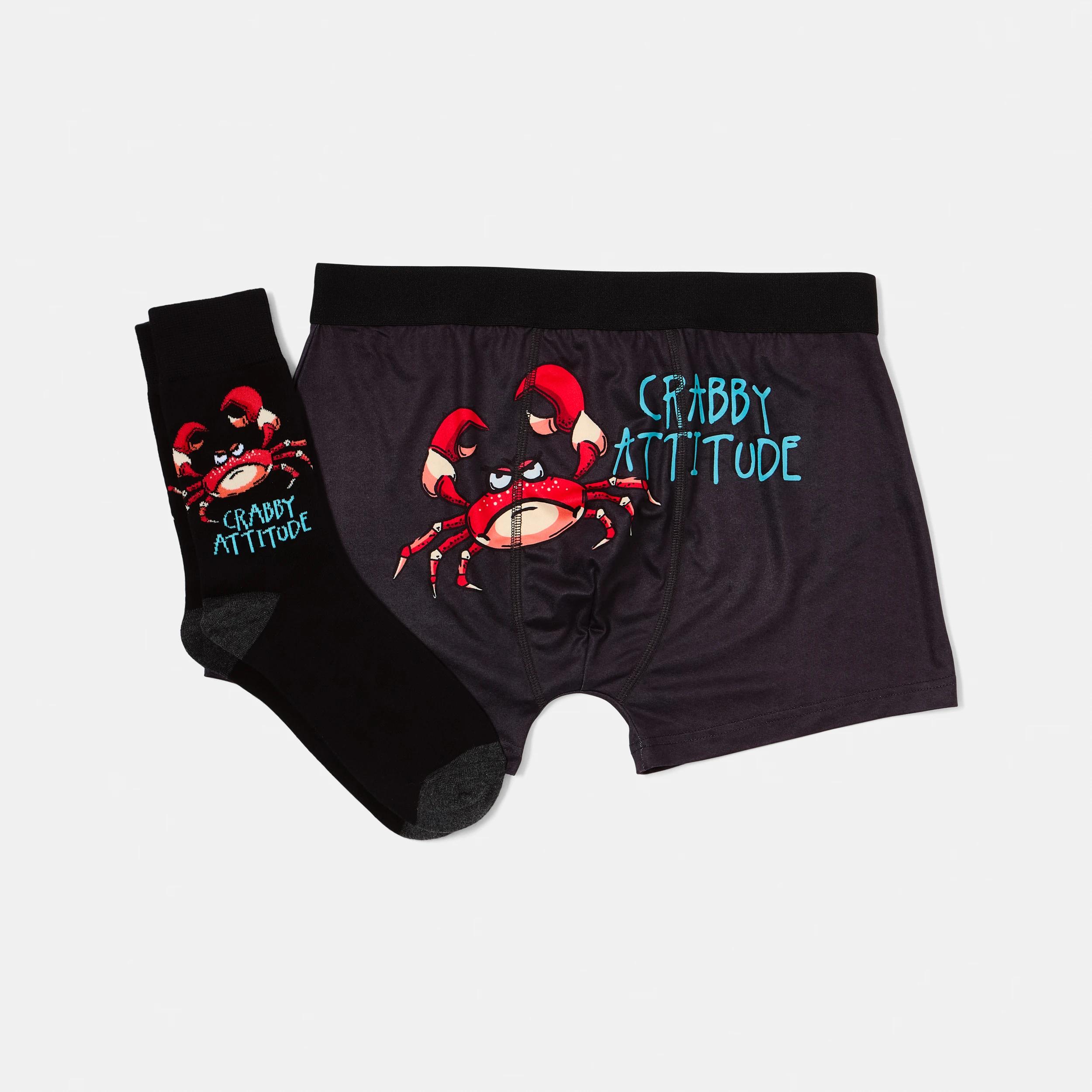 1 Trunks and Socks Set CRABBY ATTITUDE, 1 of 8