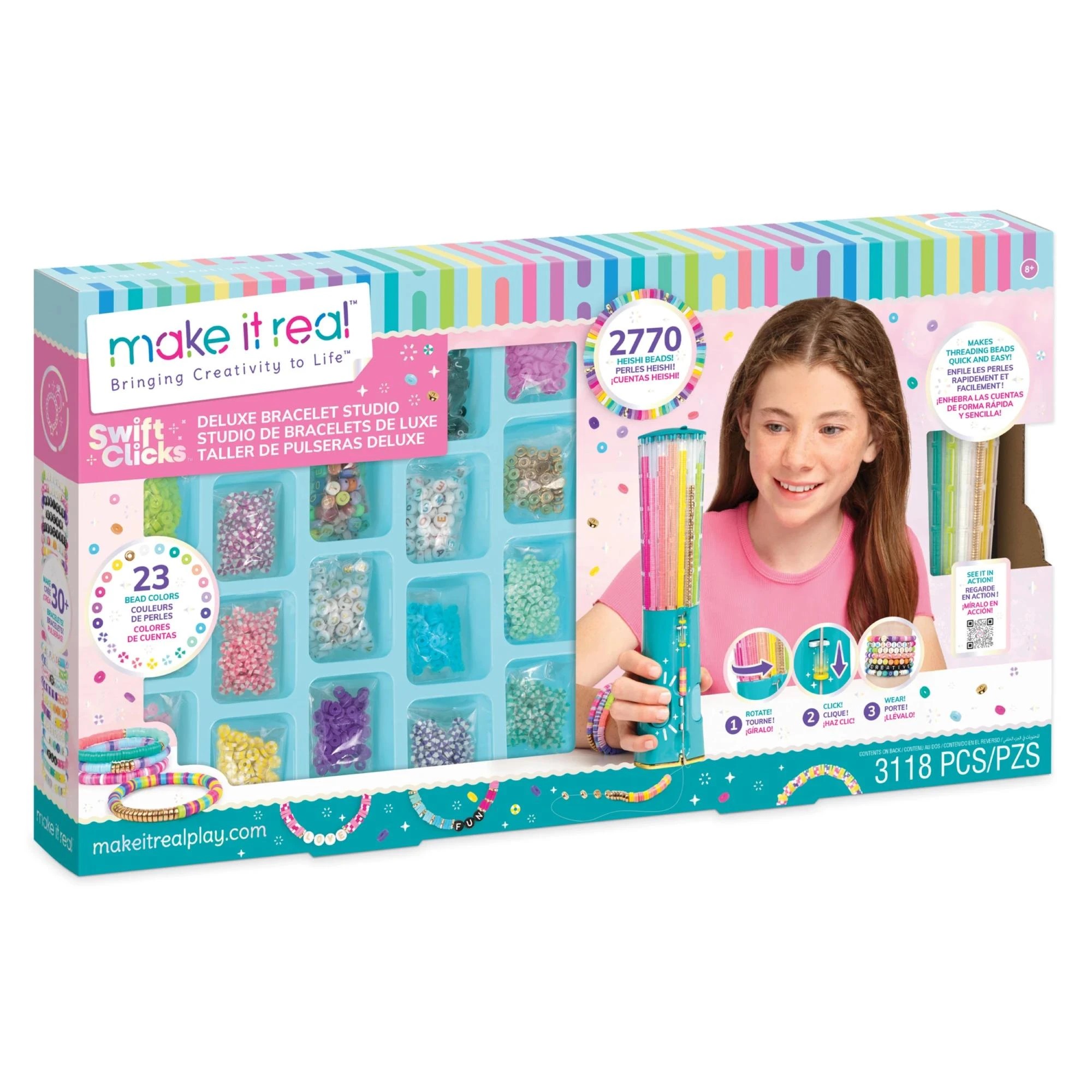 1 3118 Piece Make It Real Swift Clicks Deluxe Bracelet Studio - Multi, 1 of 5