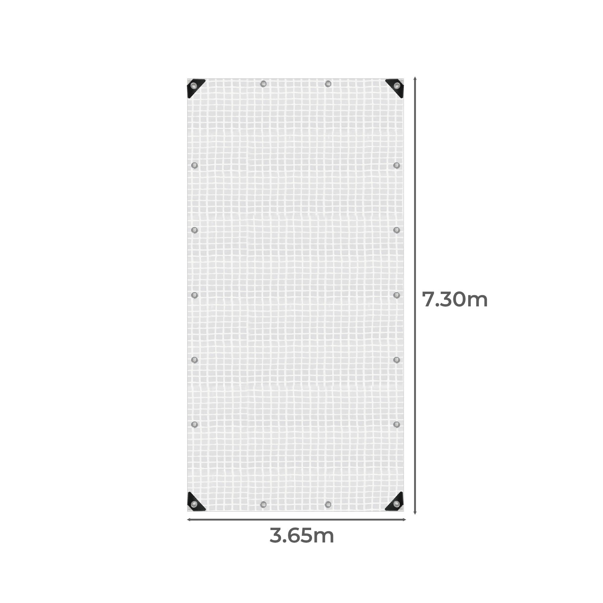3 Mountview 3.65X7.3M Heavy Duty Waterproof Poly Tarpaulin Camping Cover Clear Grid, 3 of 8
