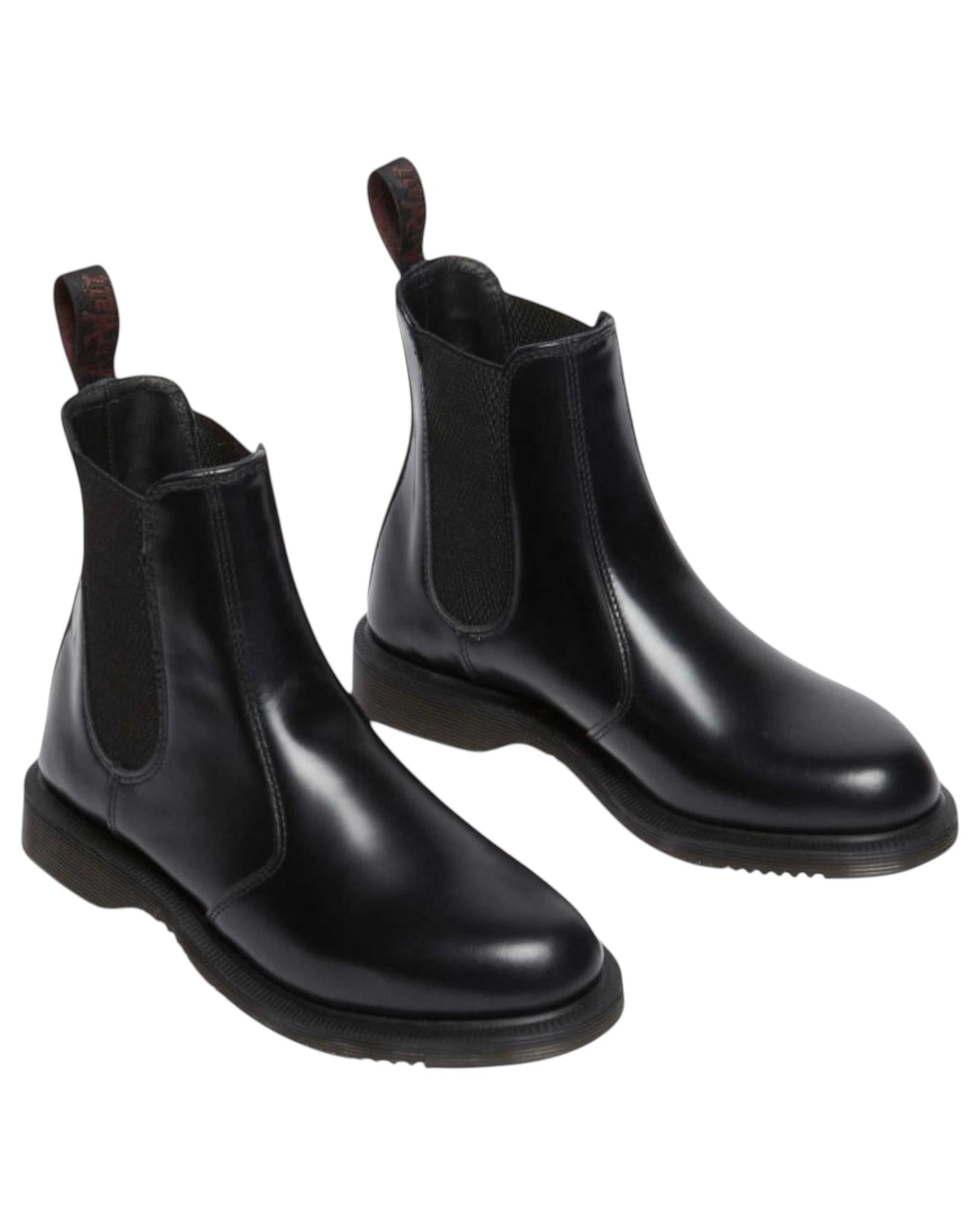 4 Dr. Martens Womens Flora Smooth Chelsea Boots BLACK POLISHED SMOOTH, 4 of 9