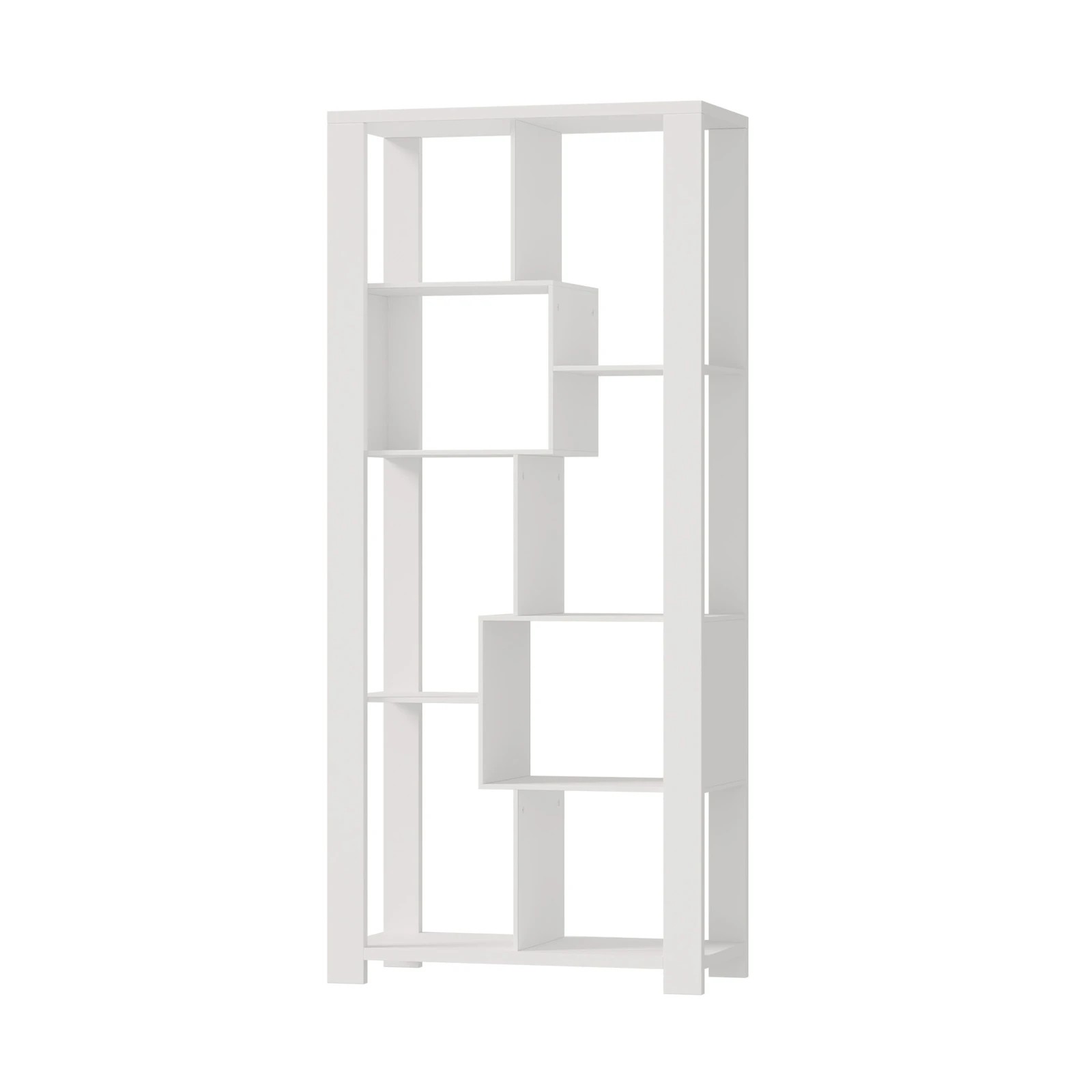 1 Oikiture Bookshelf Display Shelf Storage Cabinet Stand Organiser Bookcase
 - White, 1 of 9