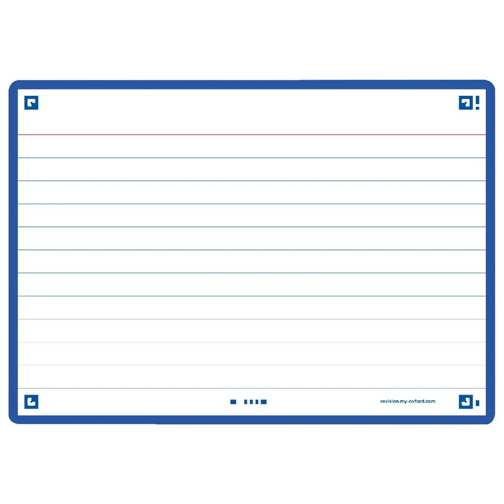 3 Oxford Flash 2.0 Index Cards Ruled 105 x 148mm Navy 80 Pack, 3 of 3