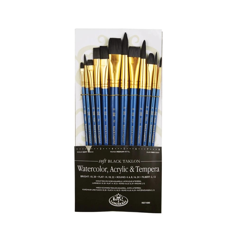 3 Royal & Langnickel Soft Black Paintbrush Set 12 Piece, 3 of 3