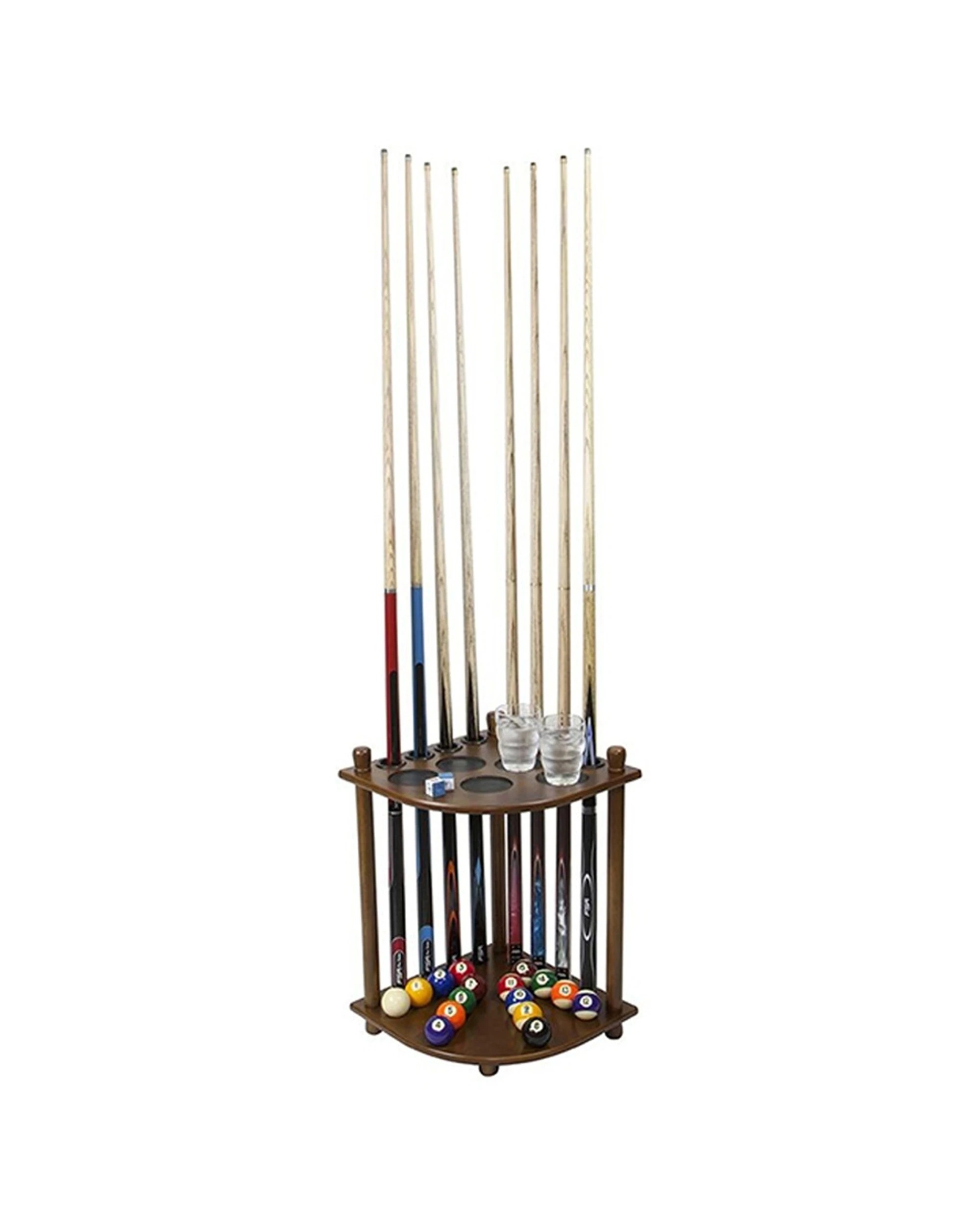 2 Formula Sports 8 Billiard Pool Cue and Ball Stand Oak 50.5cm - Natural, 2 of 5