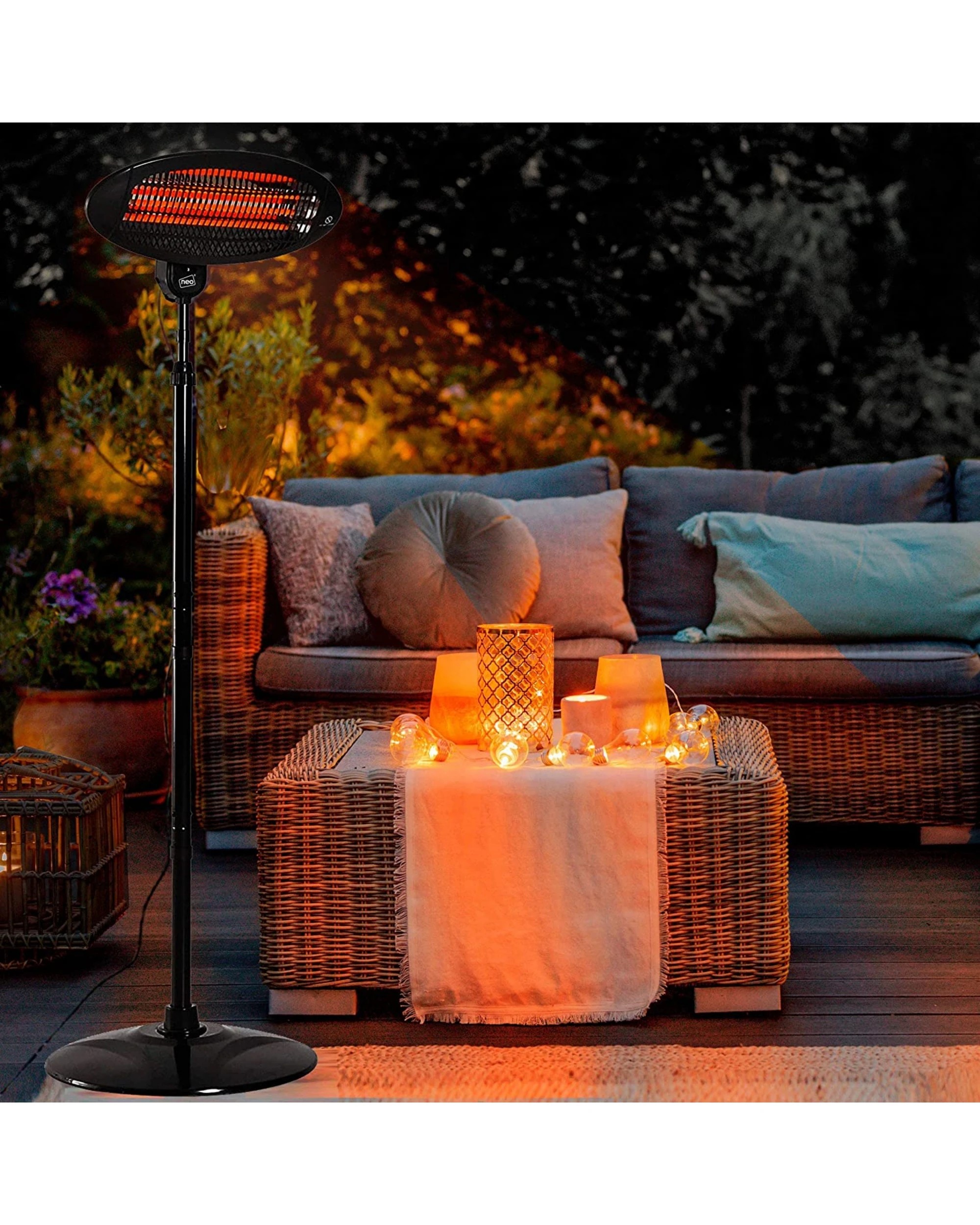 3 Advwin Electric Outdoor Patio Heater
 - Black, 3 of 6