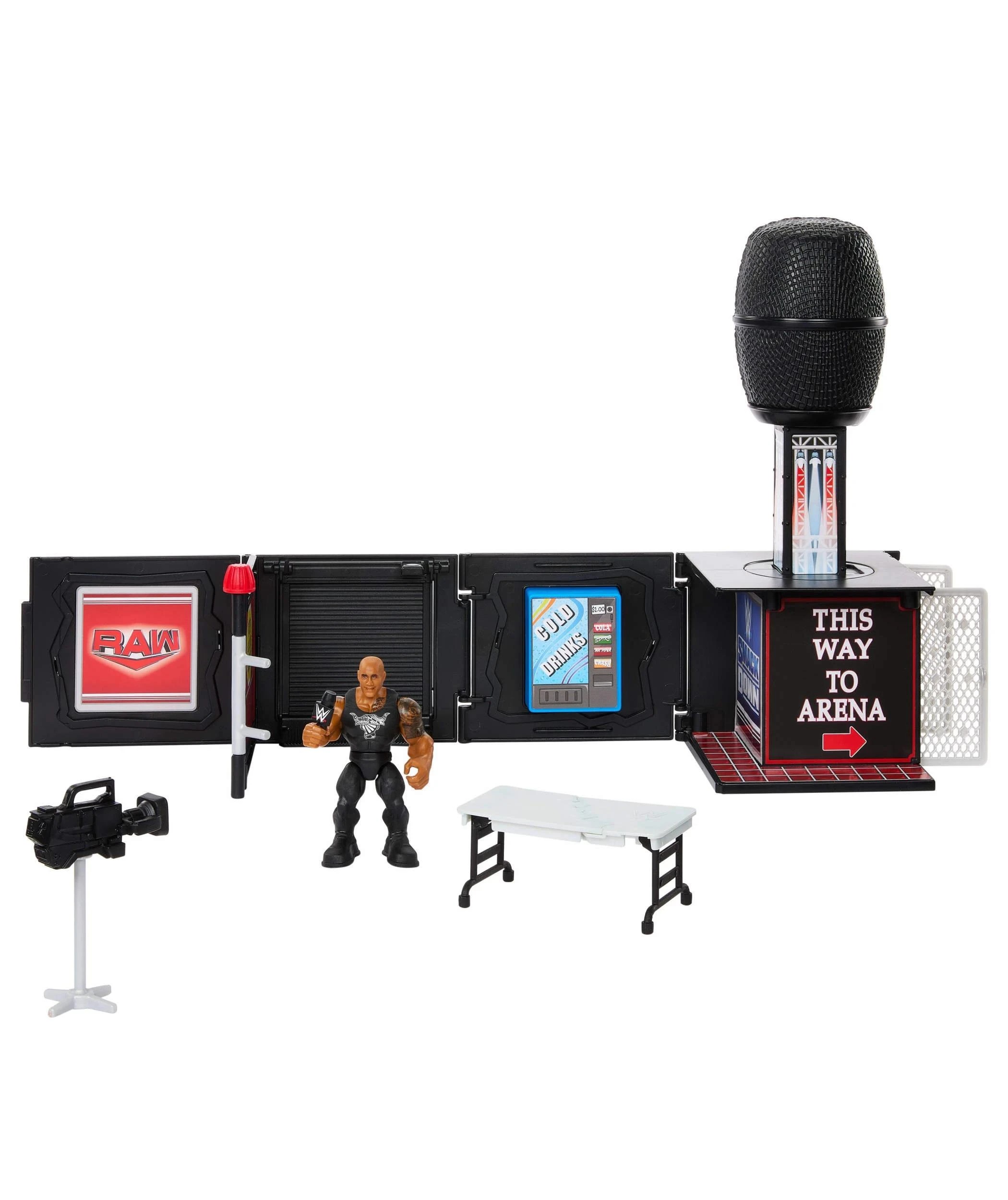 6 Mattel WWE Knuckle Crunchers Final Boss Microphone Playset - Multi, 6 of 6