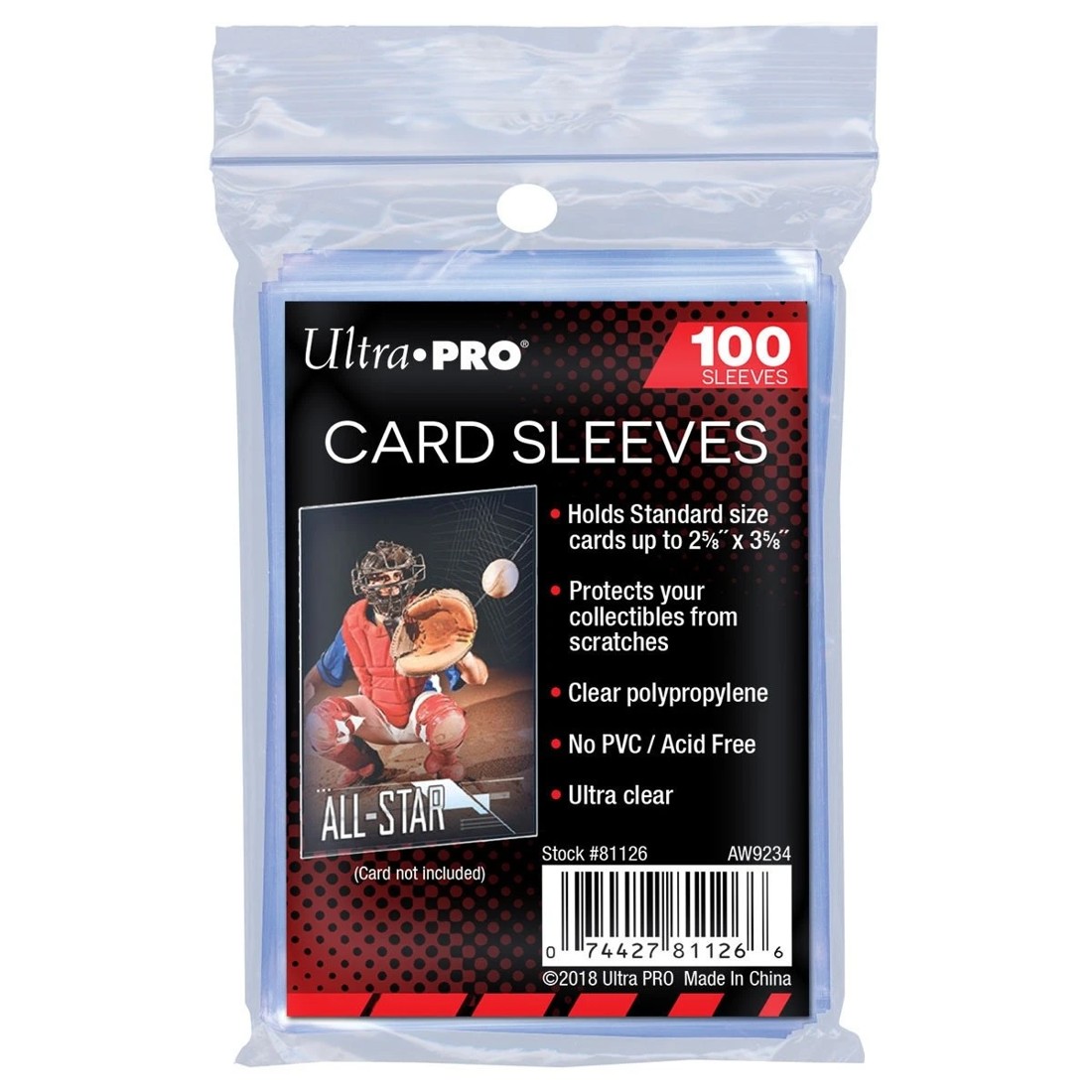1 100 Pack Ultra Pro Trading Card Sleeves, 1 of 2