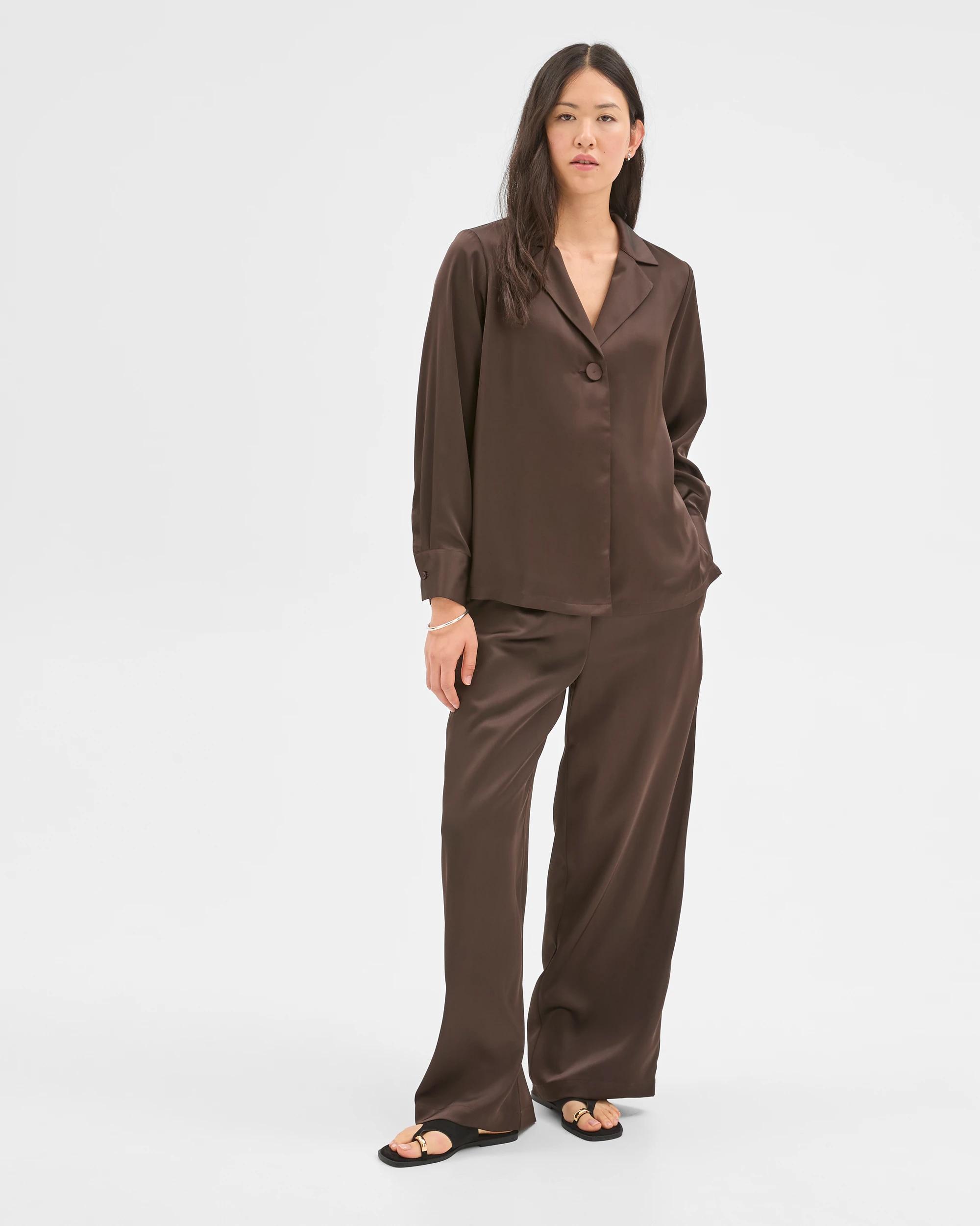 2 Preview Satin Pants COFFEE BEAN, 2 of 6