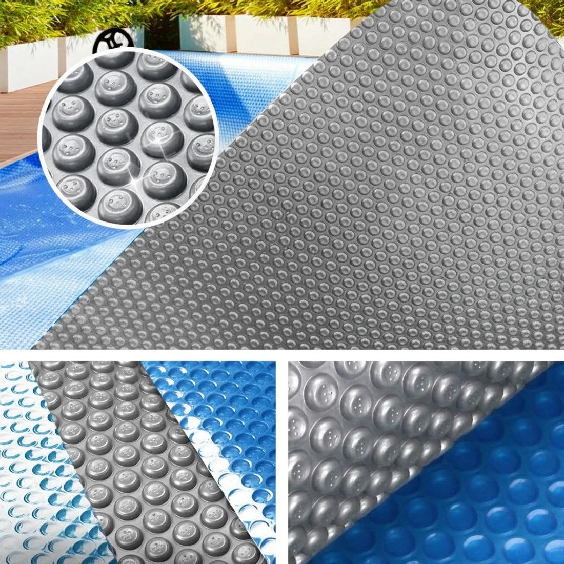 5 Aquabuddy Pool Cover 500 Micron 8x4.2m Swimming Pool Solar Blanket - Multi, 5 of 7