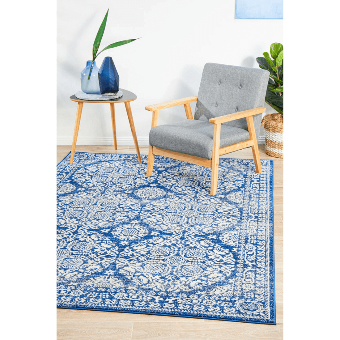 4 Rug Culture Mirage Gwyneth Transitional Navy Rug, 400x300 cm, 10mm Polypropylene, Power-Loomed - Blue, 4 of 9