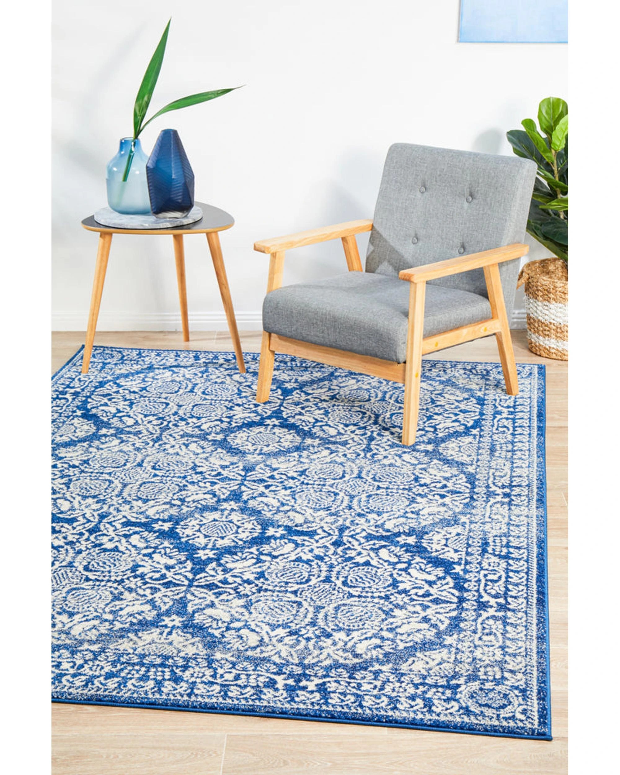 4 Rug Culture Mirage Gwyneth Transitional Navy Rug, 400x300 cm, 10mm Polypropylene, Power-Loomed - Blue, 4 of 9