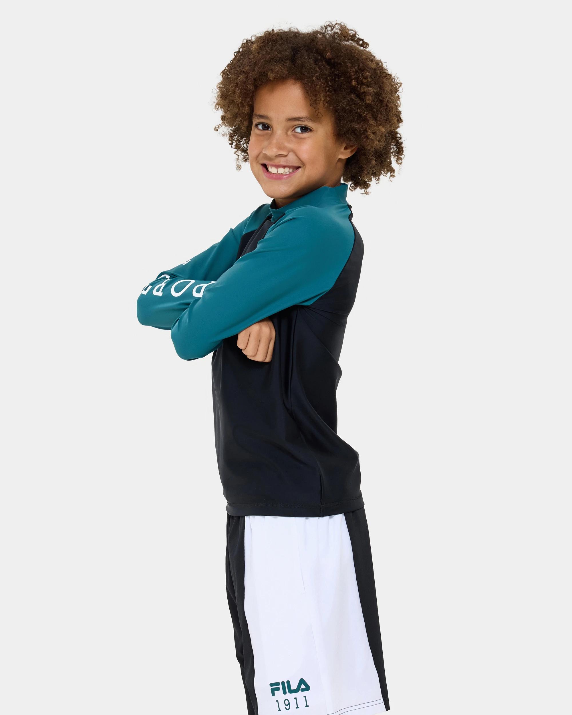 2 Ads Splice Long Sleeve Rash Vest - Fila BLACK, 2 of 7