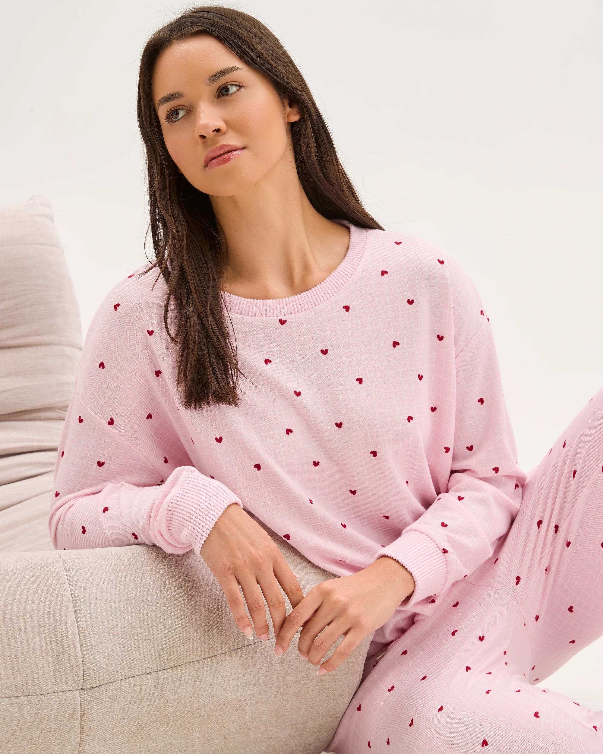1 Target Woman Printed Cosy Pyjama Sleep Set HEART, 1 of 6