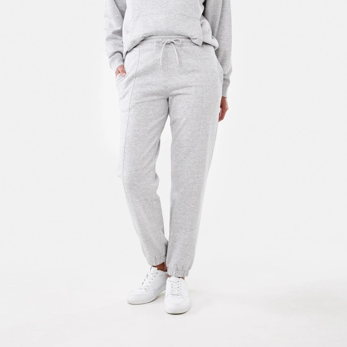 1 Active Womens Cuffed Trackpants SOFT GREY MARLE, 1 of 5