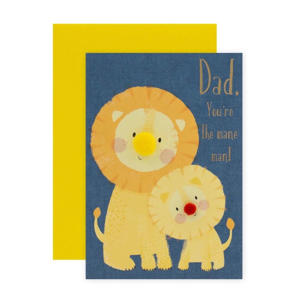 1 Connections from Hallmark Birthday Card for Dad - Lion and Cub, 1 of 3