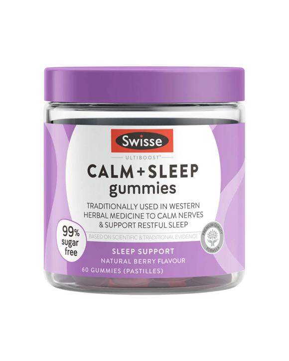 Swisse 60pc Ulitboost Calm + Sleep Gummies Tablets Support Stress Response & Restful Sleep