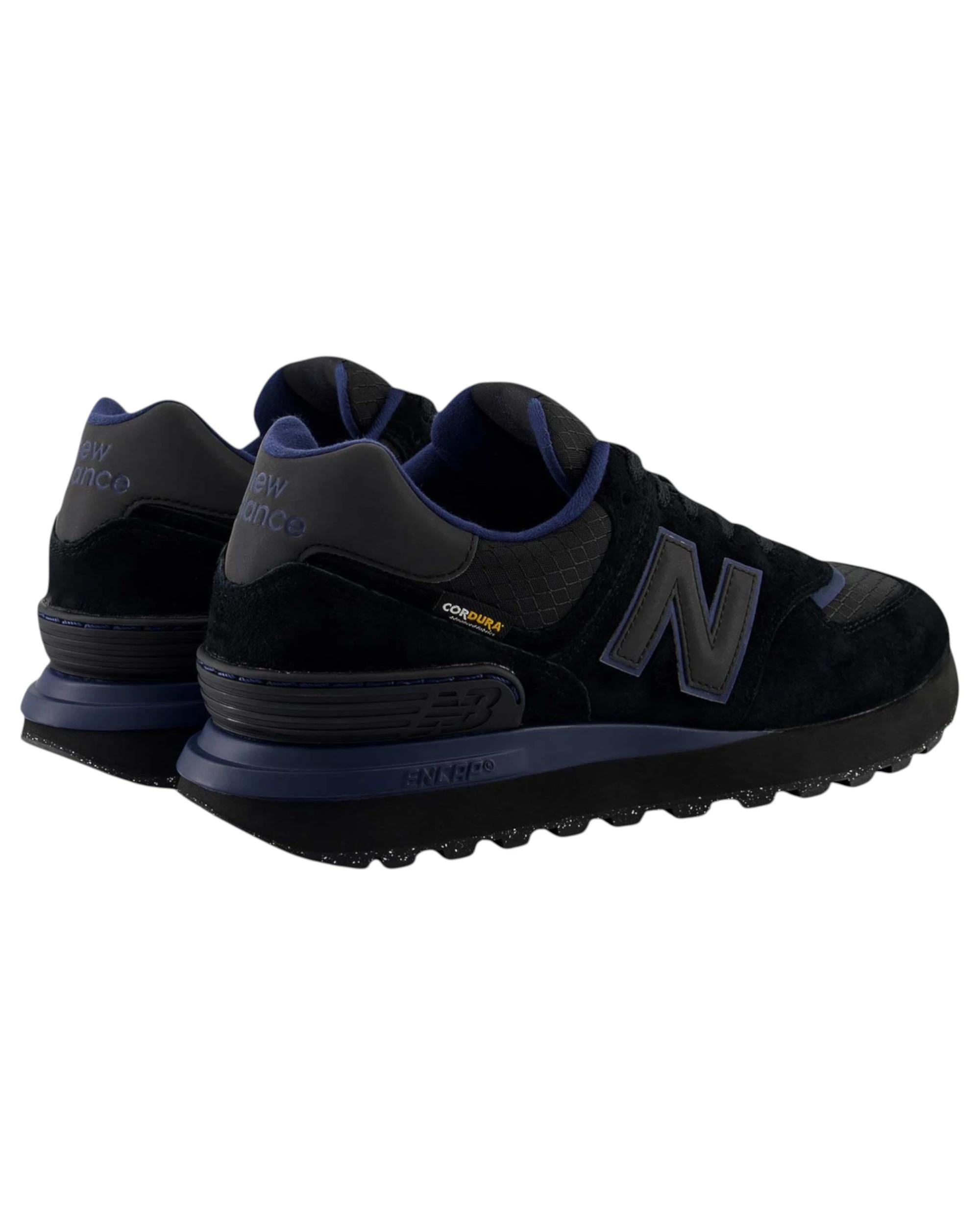 3 New Balance Mens 574 Black/ Navy Athletic Shoes BLACK/NAVY, 3 of 6