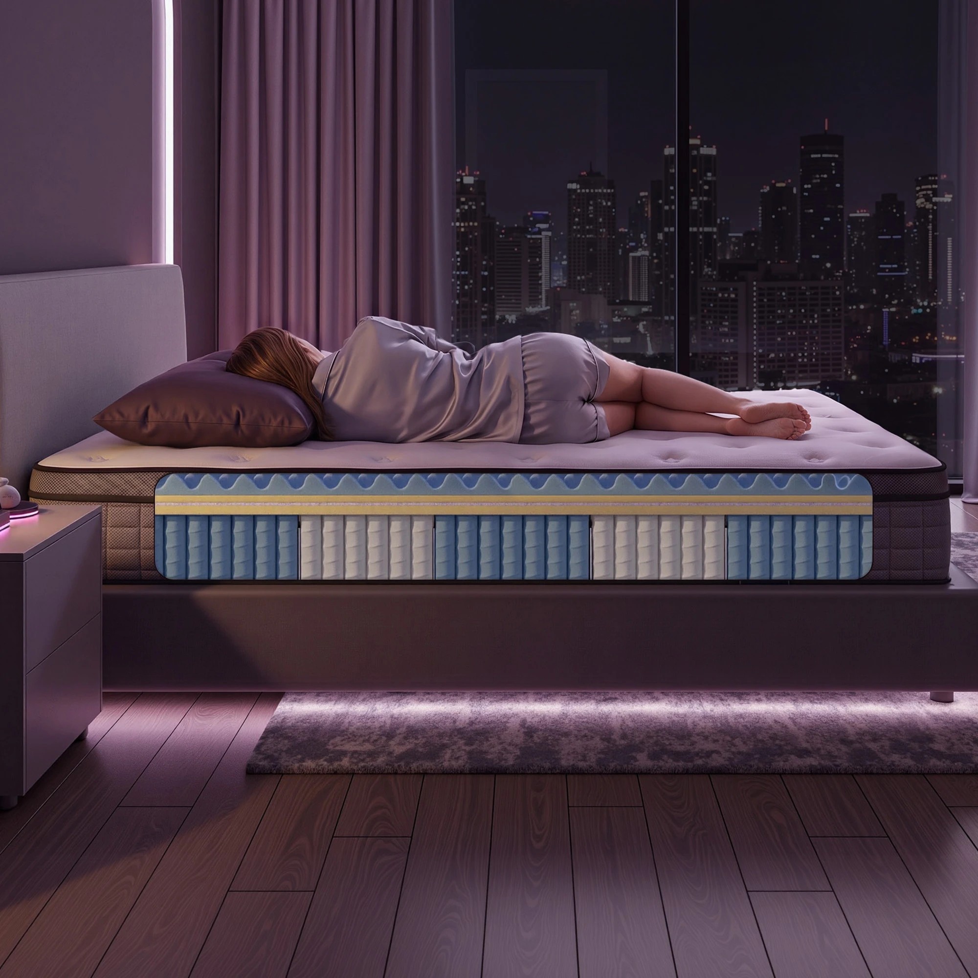 6 Levitex Mattress 5-Zone Pocket Spring Extra Edge Support 30CM - Single Bed - Multi, 6 of 10