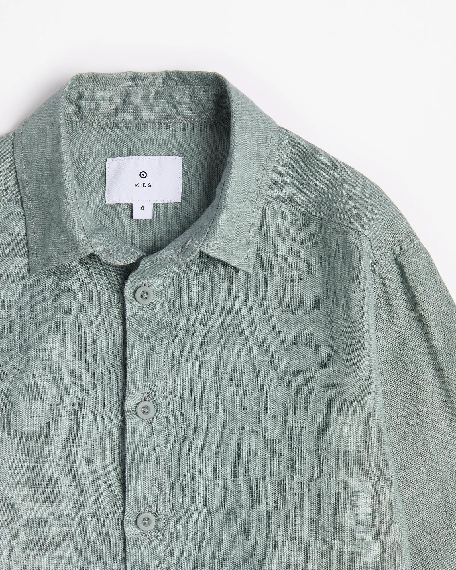 5 Target European Linen Shirt GREEN, 5 of 7