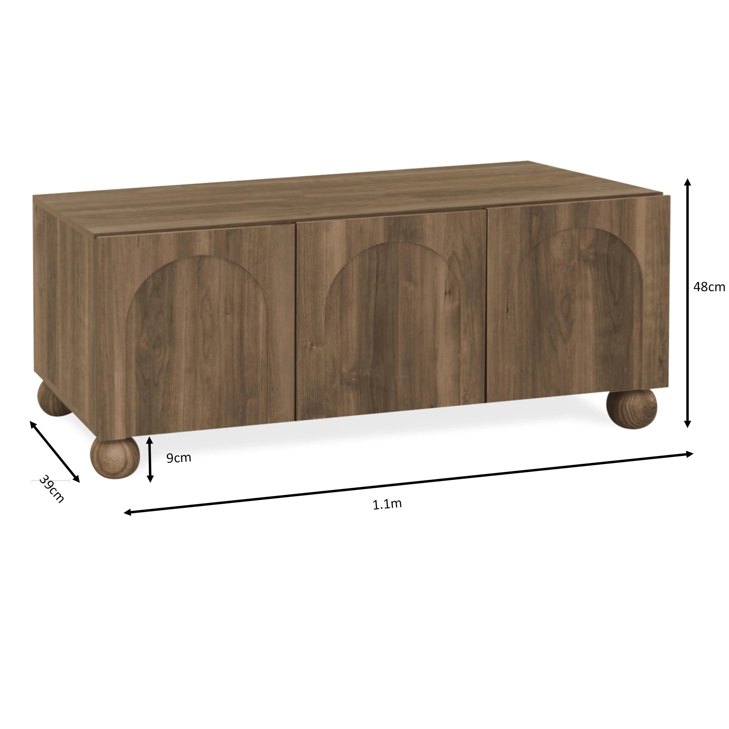 9 Charles Entertainment Unit - Walnut, 9 of 9