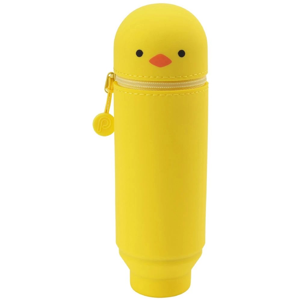 1 PuniLabo Single Zip Stand Up Silicone Pencil Case Chick, 1 of 2