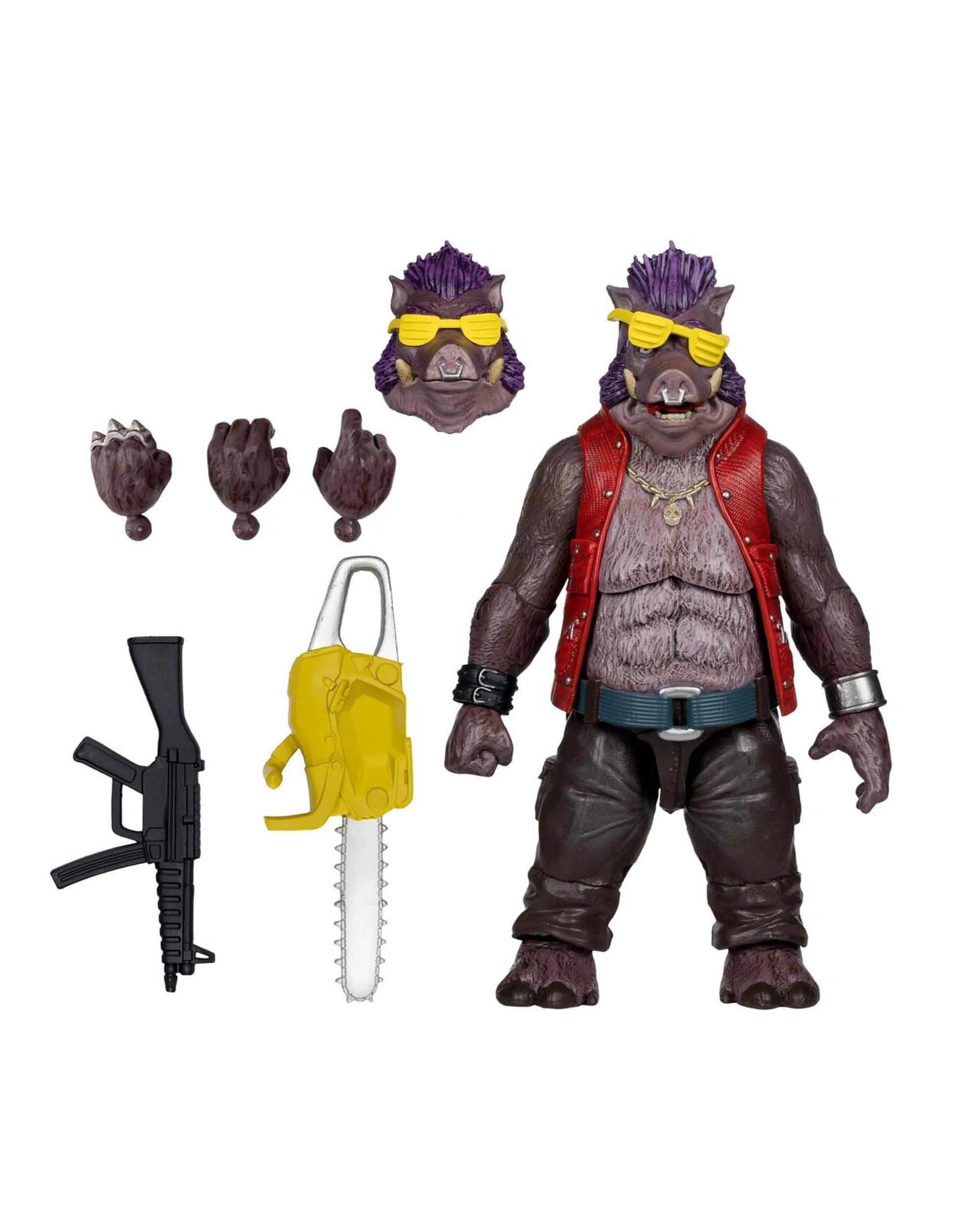2 McFarlane Page Punchers Teenage Mutant Ninja Turtles Micro-Series Villains Bebop 5 inch Action Figure with Comic, 2 of 6