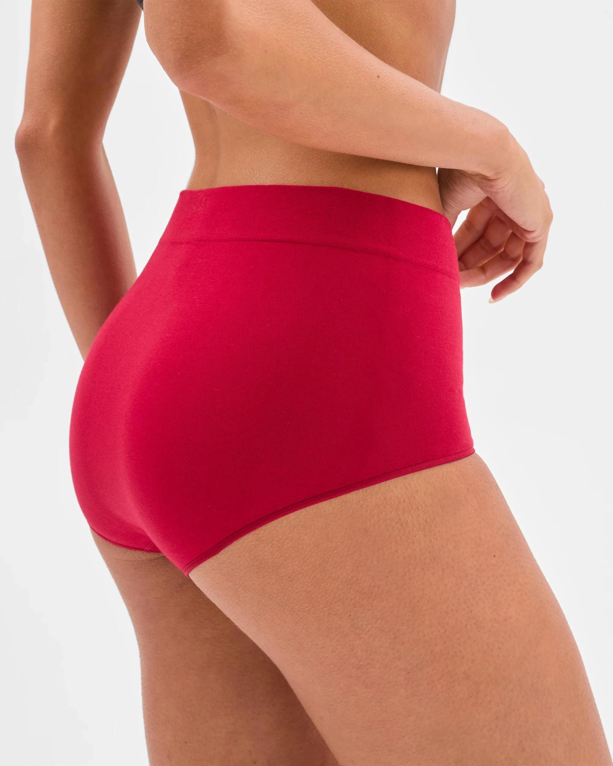 4 Bonds 2 Pack Seamless Full Briefs CHERRY WINE/FROSTED MAUVE, 4 of 4