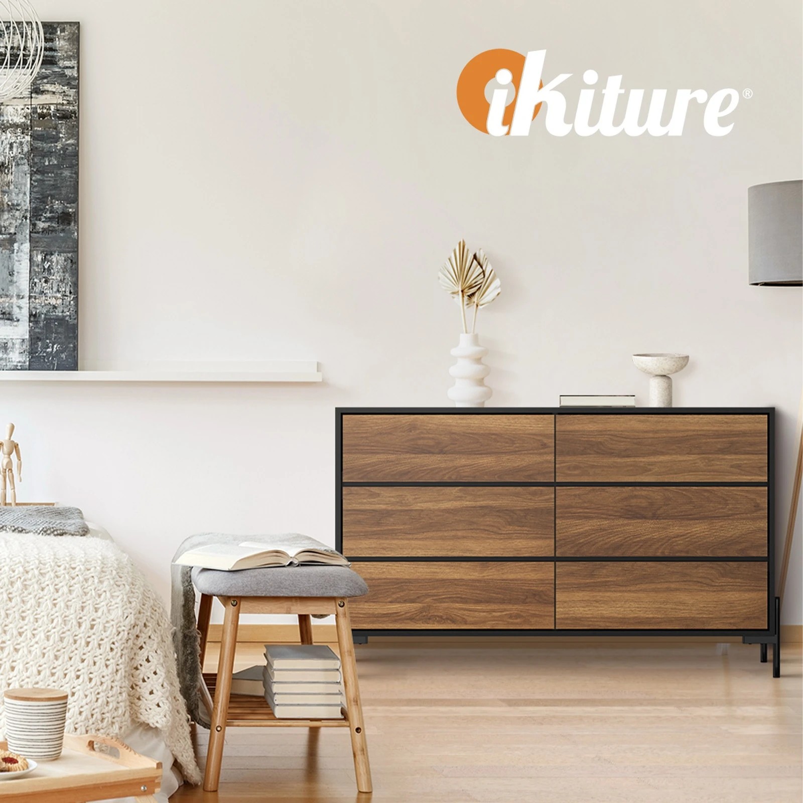 6 Oikiture 6 Chest Of Drawers Cabinet Dresser Table Lowboy Storage
 - Multi, 6 of 10