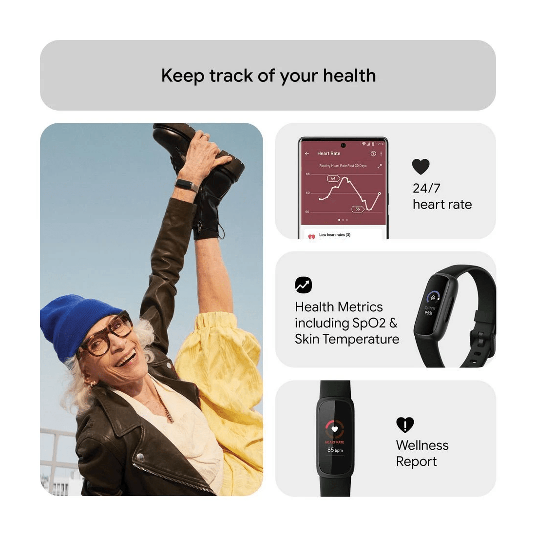 7 Fitbit Inspire 3 Fitness Tracker Black, 7 of 7