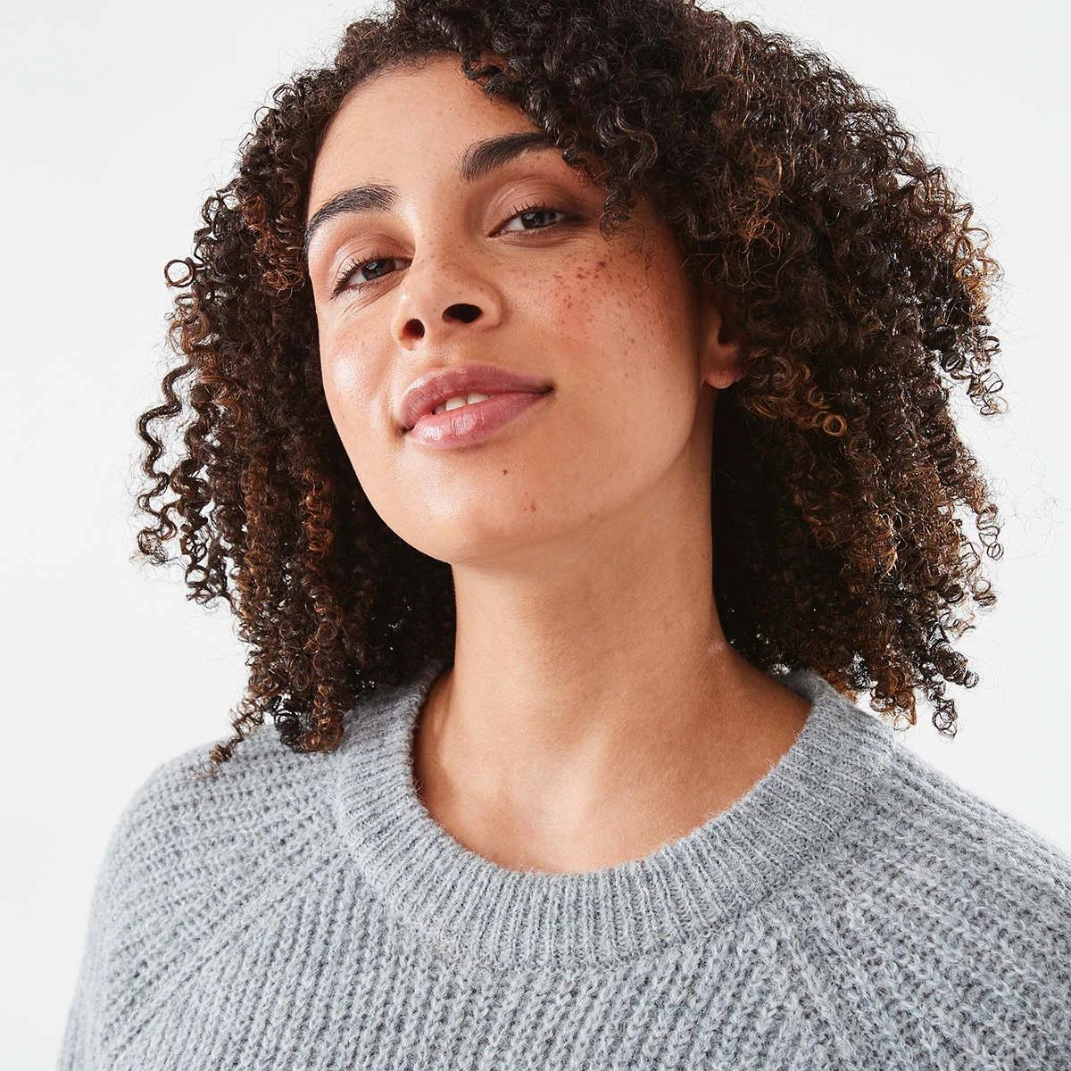 4 Loose Knit Jumper Grey Mrl, 4 of 6