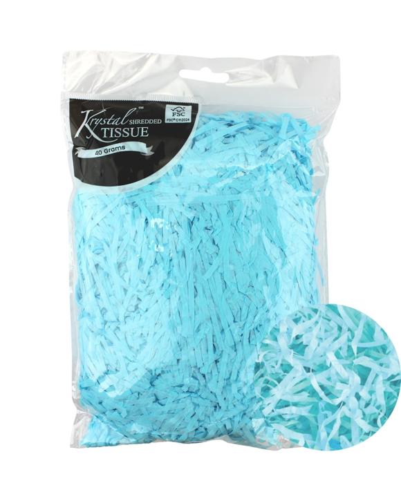 Artwrap Light Shredded Tissue Paper 40g Bag - Blue