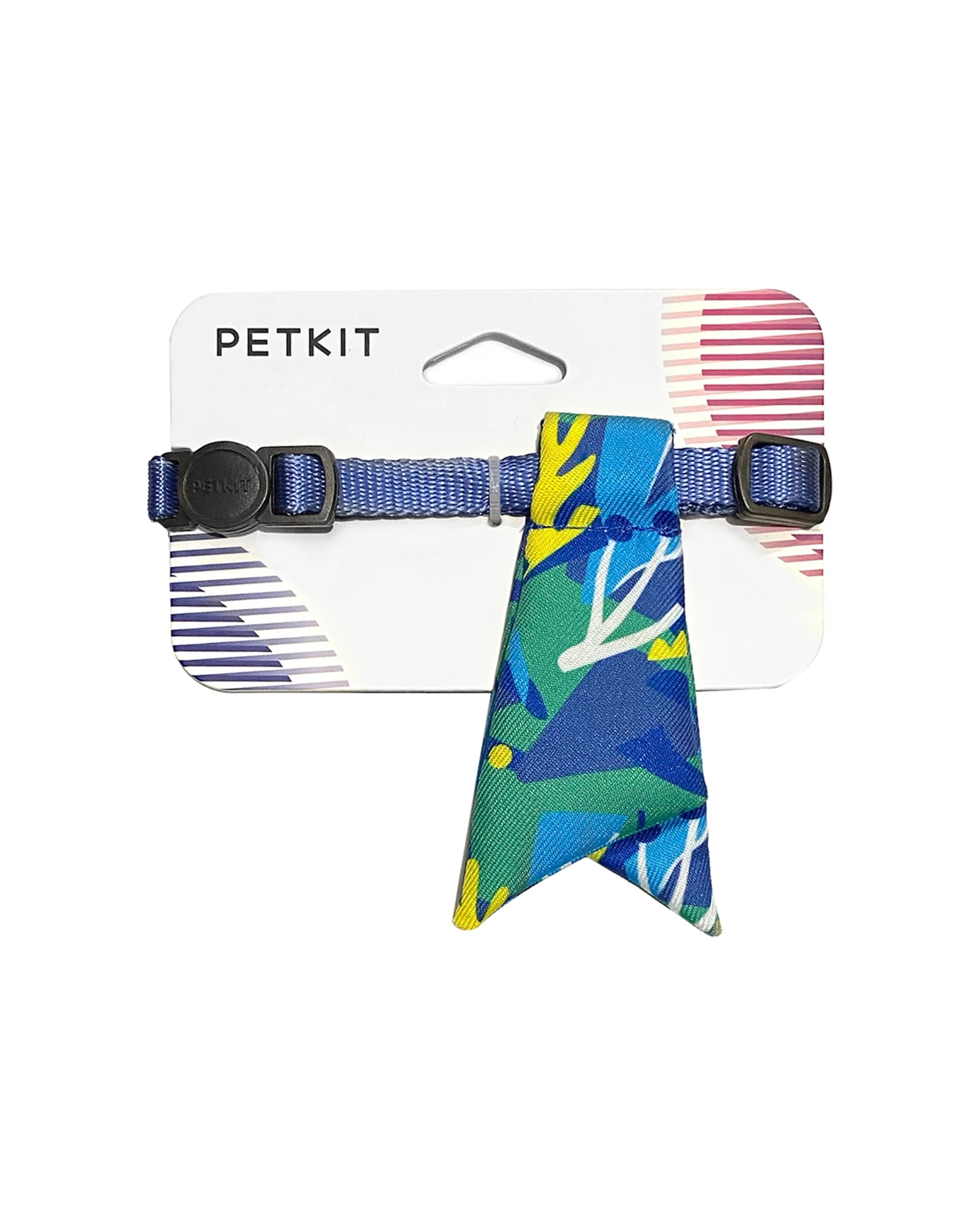 1 Petkit Pet Necktie Collar - Story Of Nature Adjustable Silk Polyester Bow Design - Multi, 1 of 5
