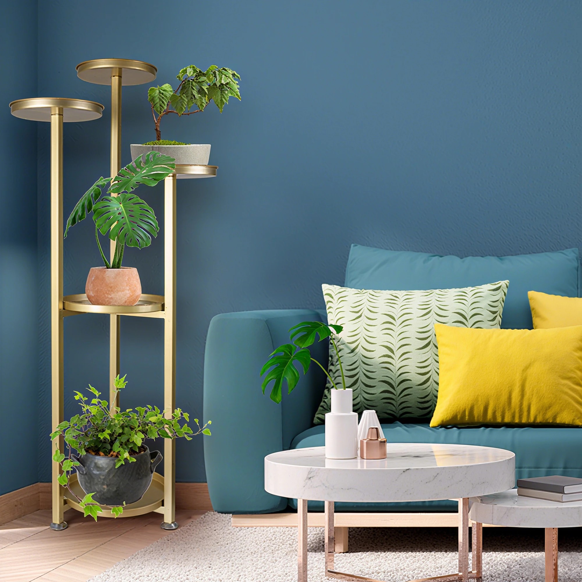 8 Levede L Size Metal Plant Stand - Gold, 8 of 9