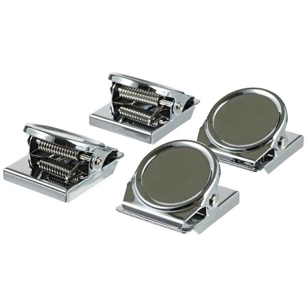 1 J.Burrows Magnetic Clips Round Stainless 4 Pack, 1 of 3