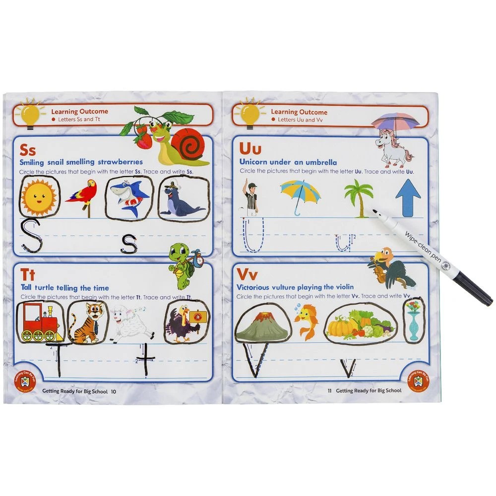 2 Learning Can Be Fun Wipe Clean Get Ready Big School, 2 of 2
