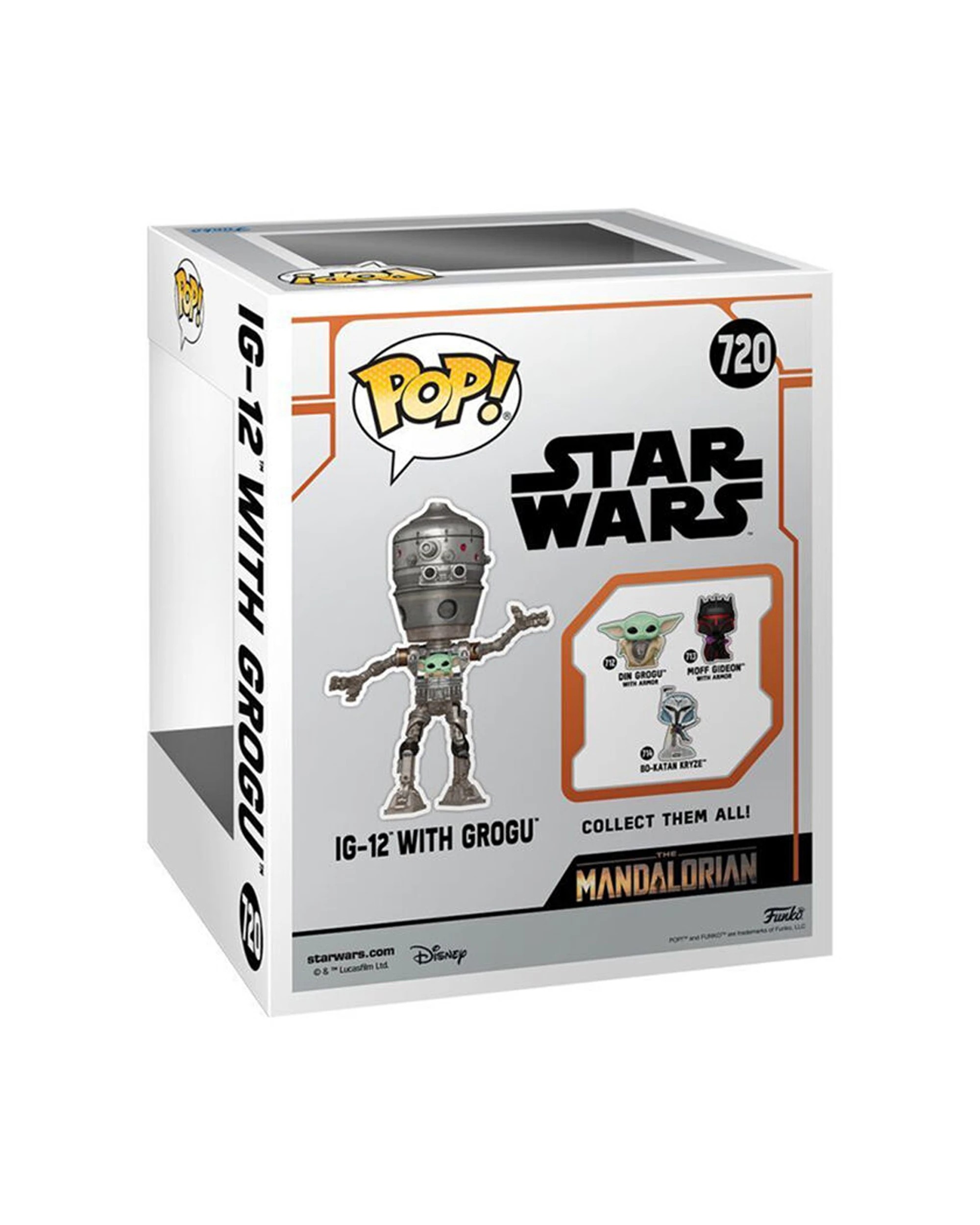 3 Star Wars IG-12 With Grogu Deluxe Pop Vinyl Bobblehead Action Figure 6.75 Inch
 - metallic, 3 of 3