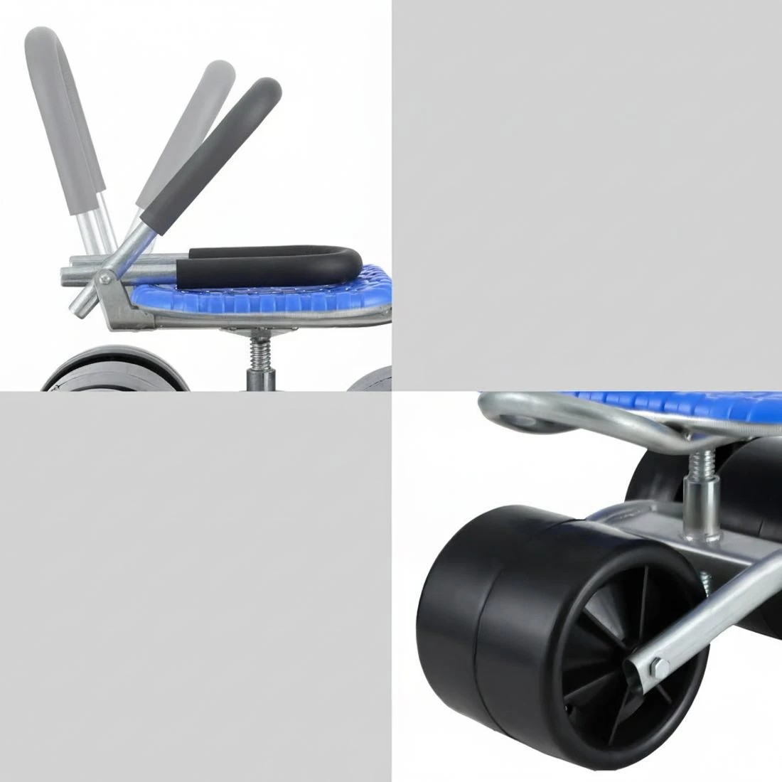 6 Gardeon Garden Stool Seat Foldable with Wheels - Blue, 6 of 6