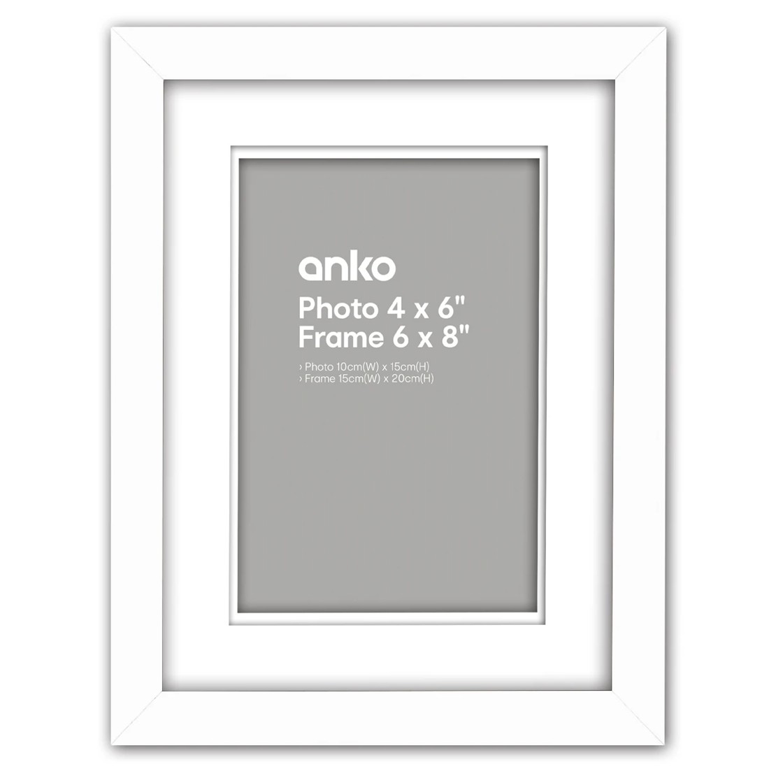 1 Nice Photo Frame - 4in. x 6in. (10cm x 15cm), White, 1 of 1
