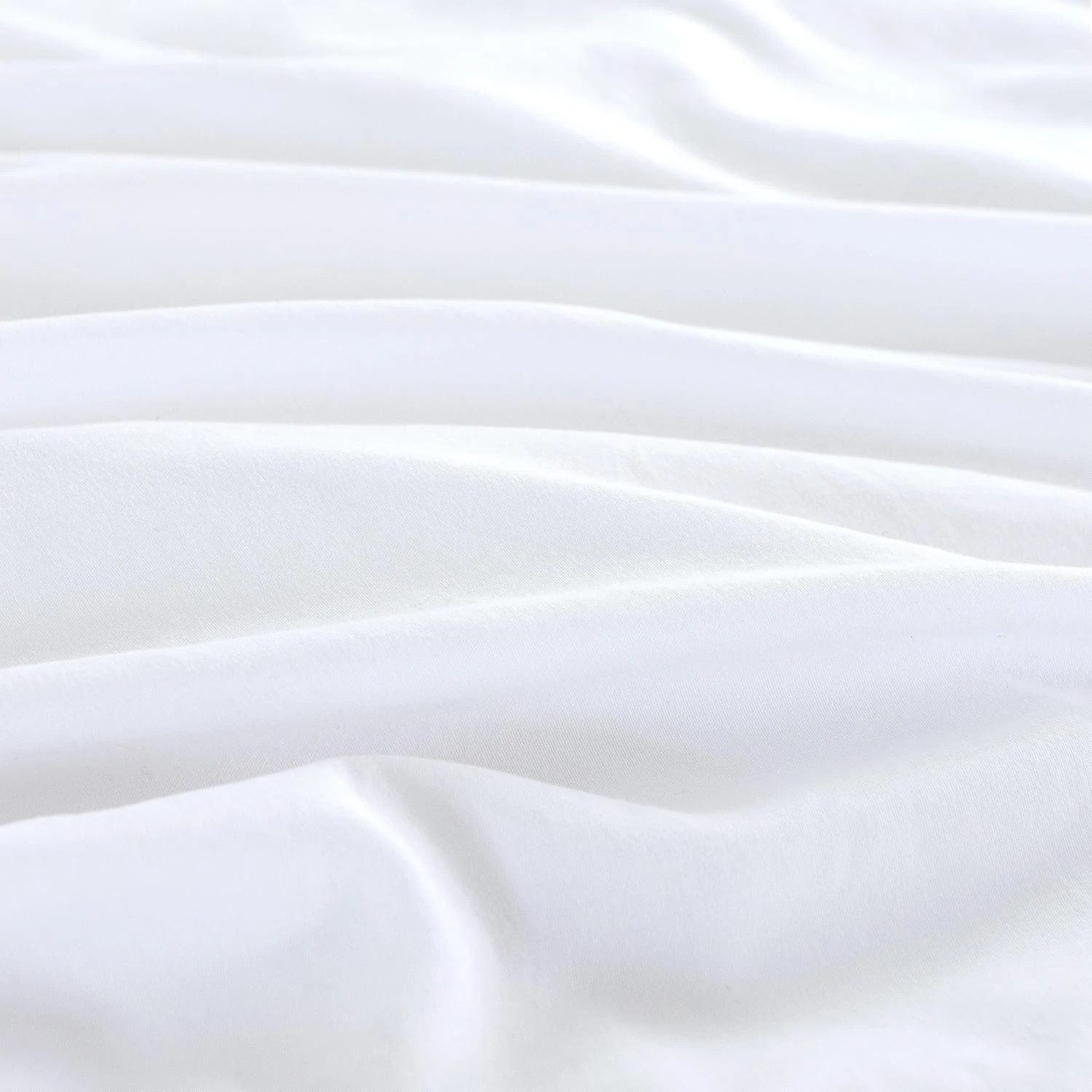 3 CleverPolly 100% Vintage Washed Microfibre Quilt Cover Set - Super King Bed - White, 3 of 8