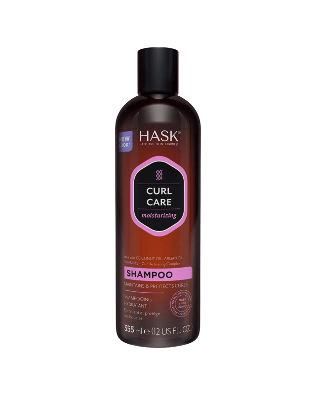 Hask Curl Care Moisturizing Shampoo, Coconut Oil Argan Oil Vitamin E and Curl Activating Complex -  355ml - M